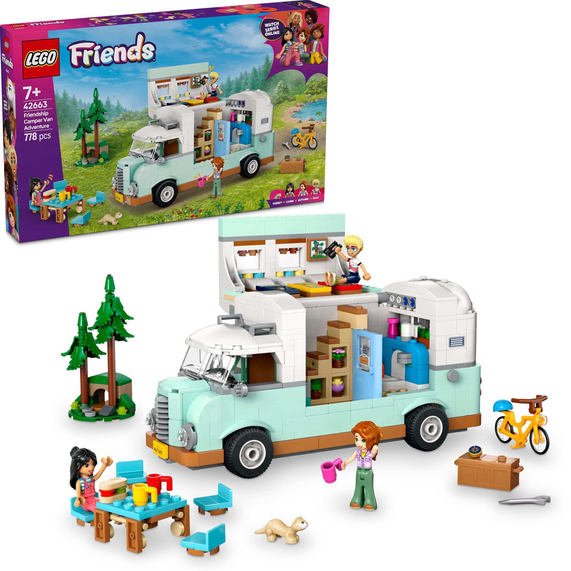 LEGO Friends 42663 Dobrodružství s karavanem přátelství - stavebnice pro děti