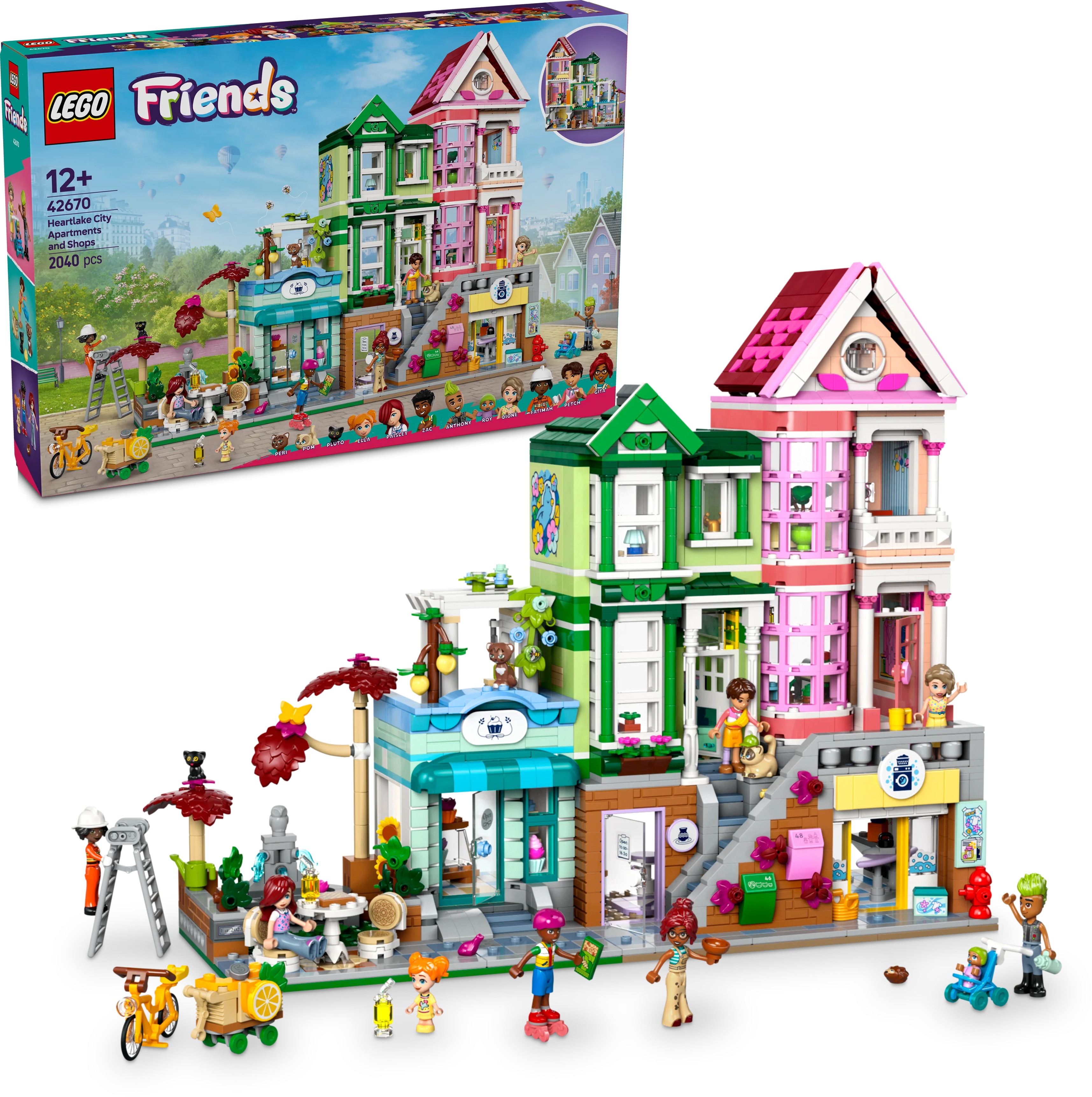 LEGO Friends apartmány a obchody v městečku Heartlake
