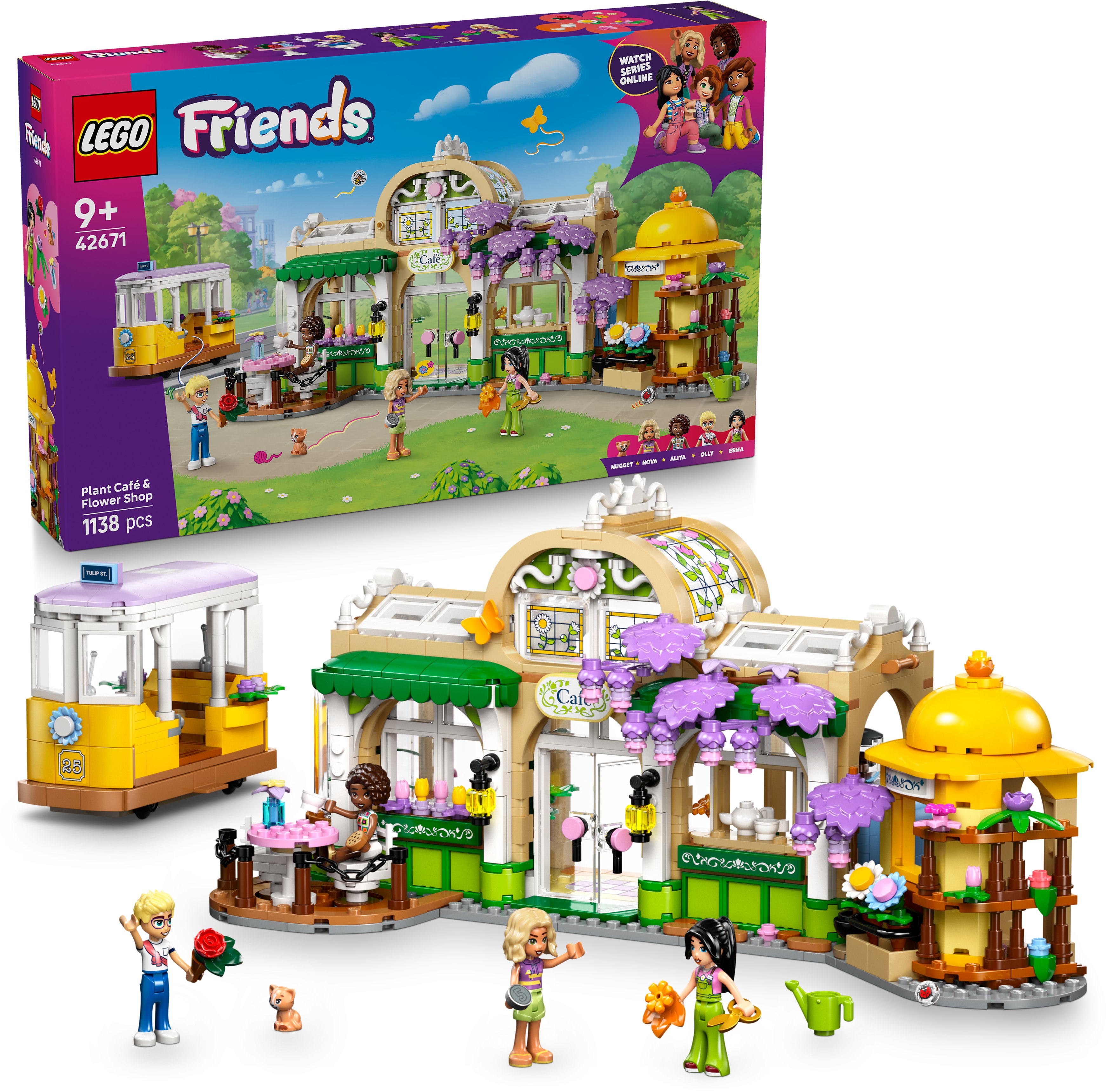 LEGO Friends 42671 Kavárna plná rostlin a květinářství