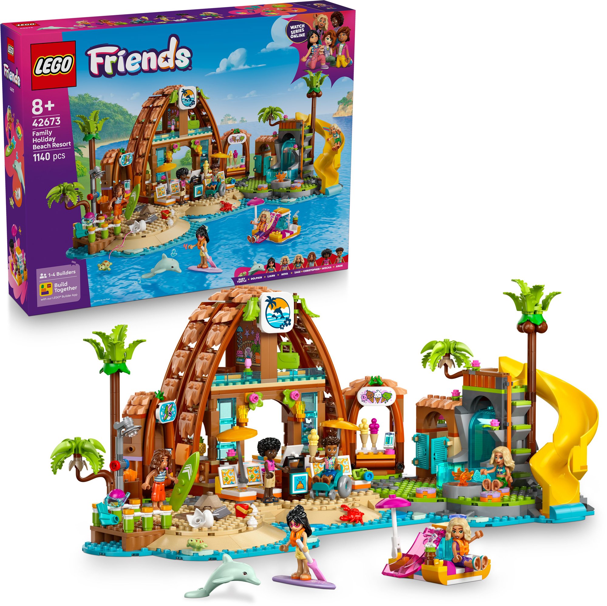 LEGO Friends 42673 Rodinná dovolená u pláže - stavebnice pro děti