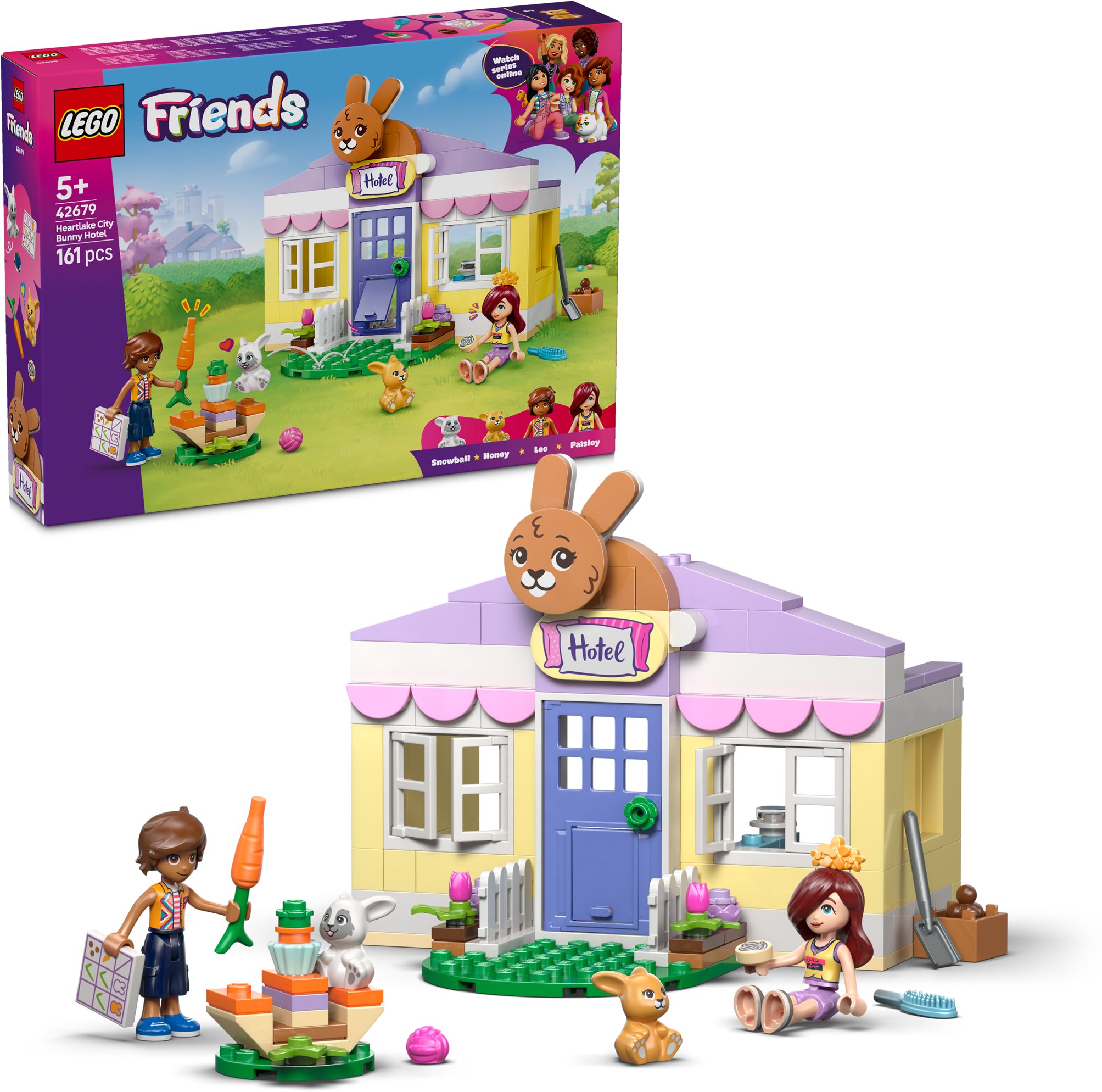 LEGO Friends 42679 Hotel pro králíčky v městečku Heartlake