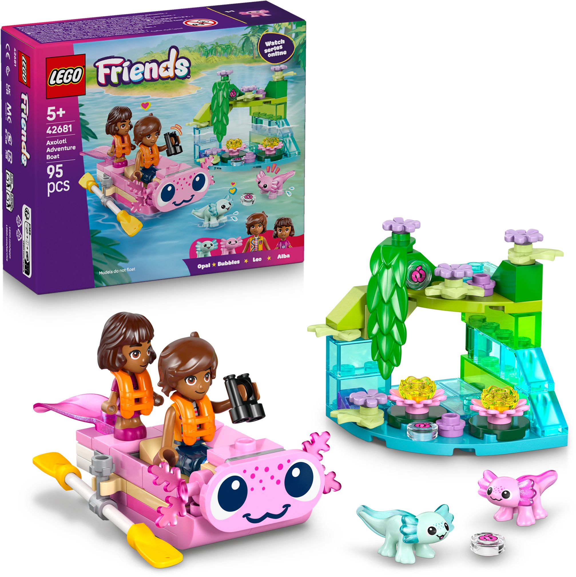 LEGO Friends 42681 Dobrodružný člun s axolotly