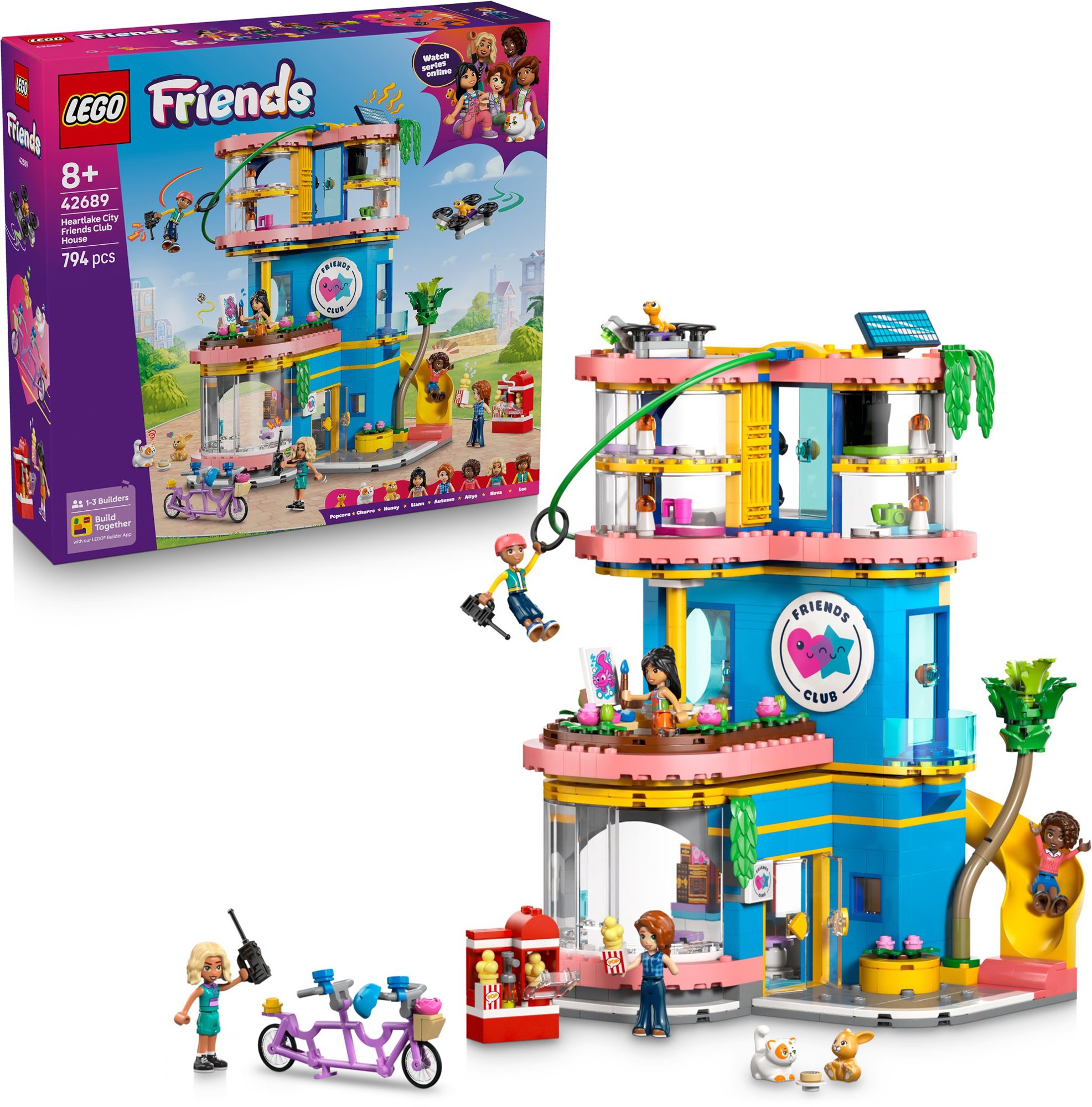 LEGO® Friends 42689 Klubovna pro kamarády v městečku Heartlake