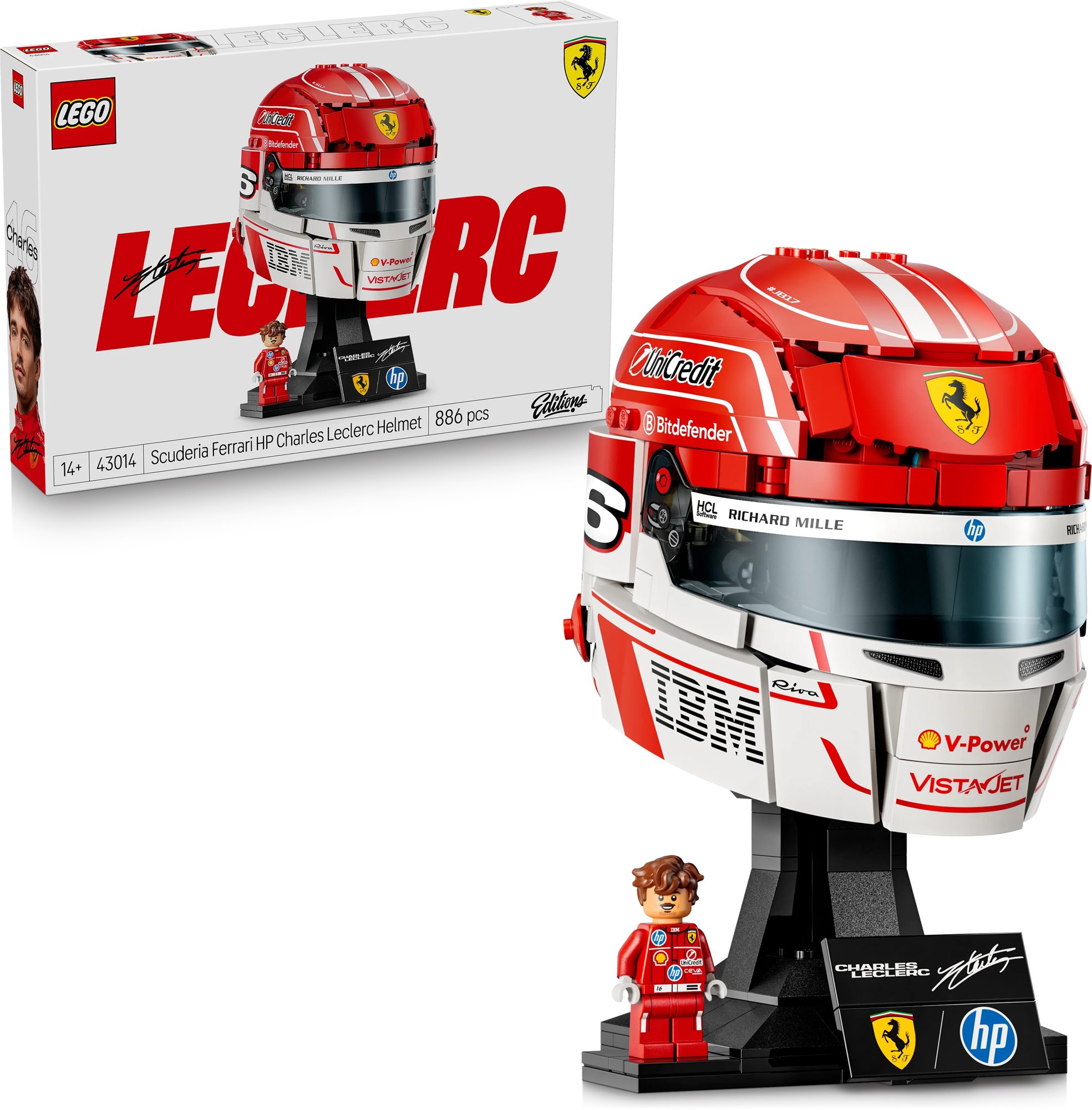 LEGO Editions 43014 Helma Charles Leclerc ze Scuderia Ferrari HP