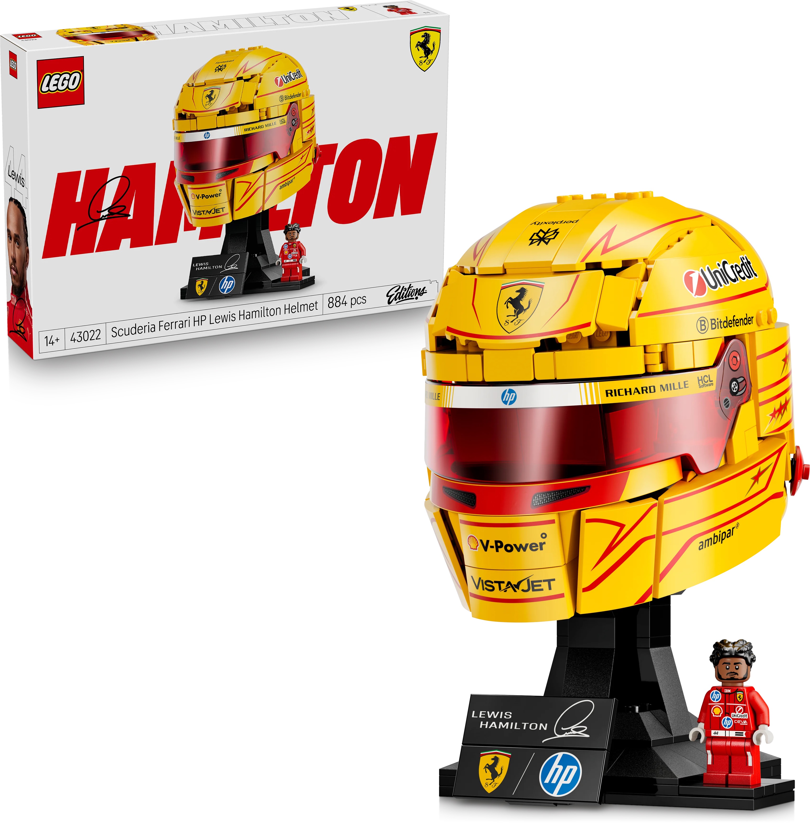 LEGO helma Lewis Hamilton ze Scuderia Ferrari HP