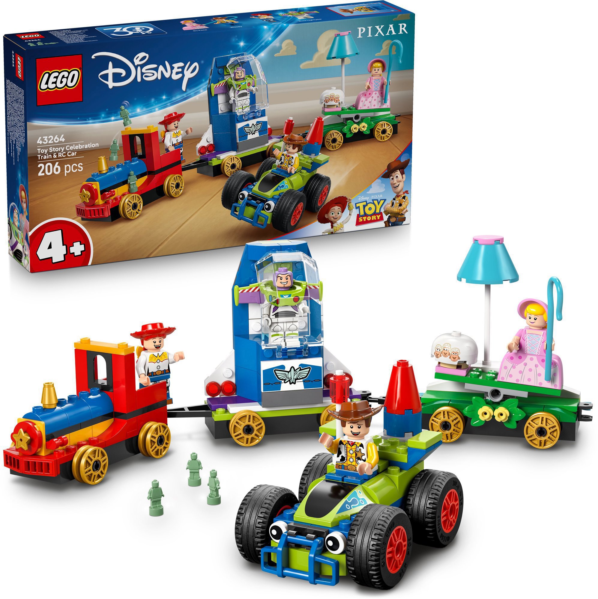 LEGO Disney 43264 Slavnostní vláček a autíčko z Příběhu hraček