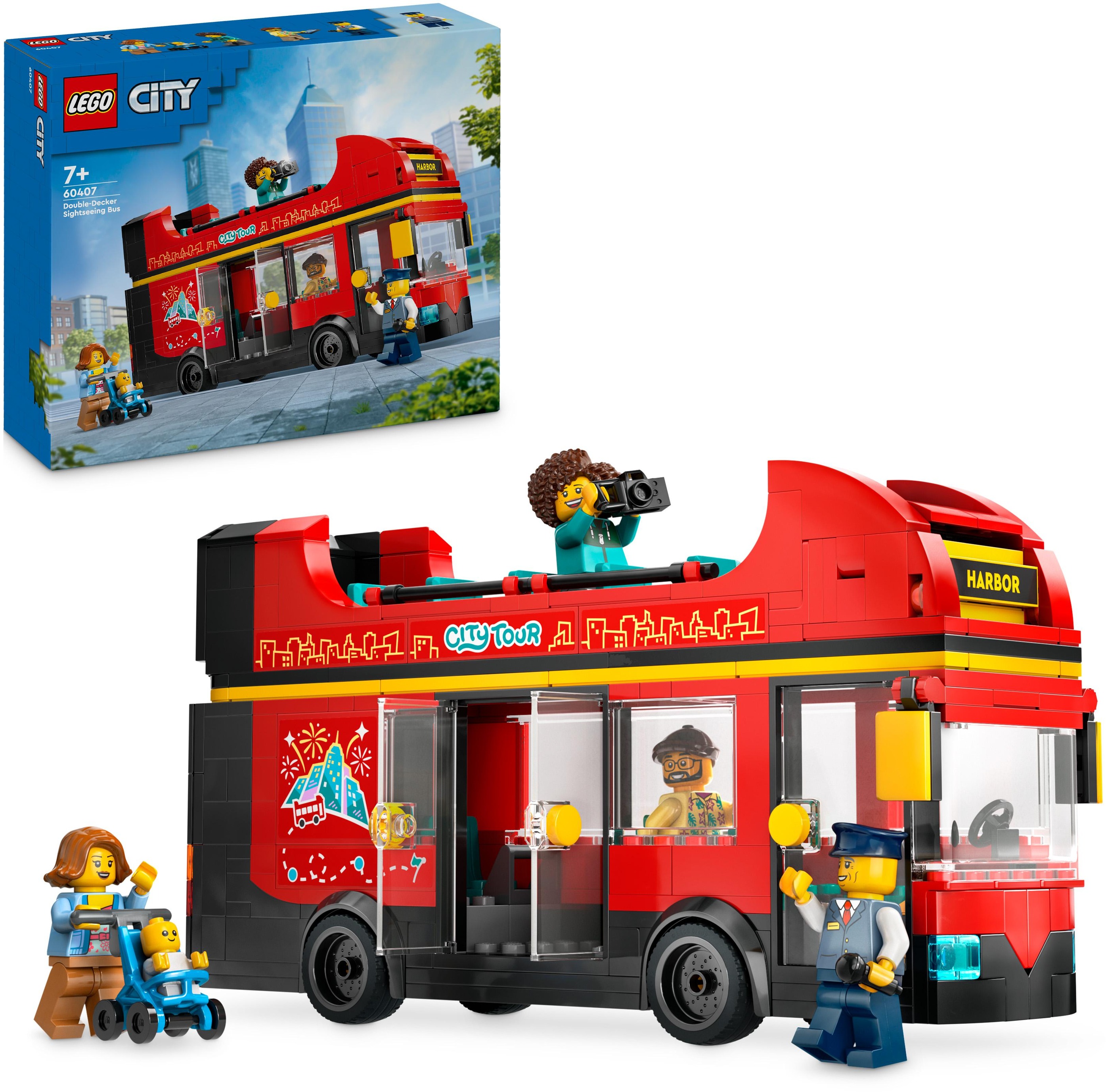 LEGO&reg; City 60407 Červený dvoupodlažní vyhlídkový autobus