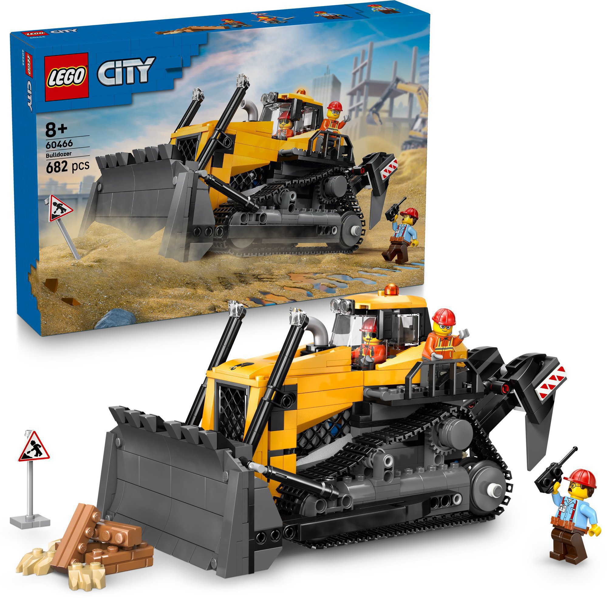 LEGO® City 60466 Žlutý buldozer - stavebnice pro děti