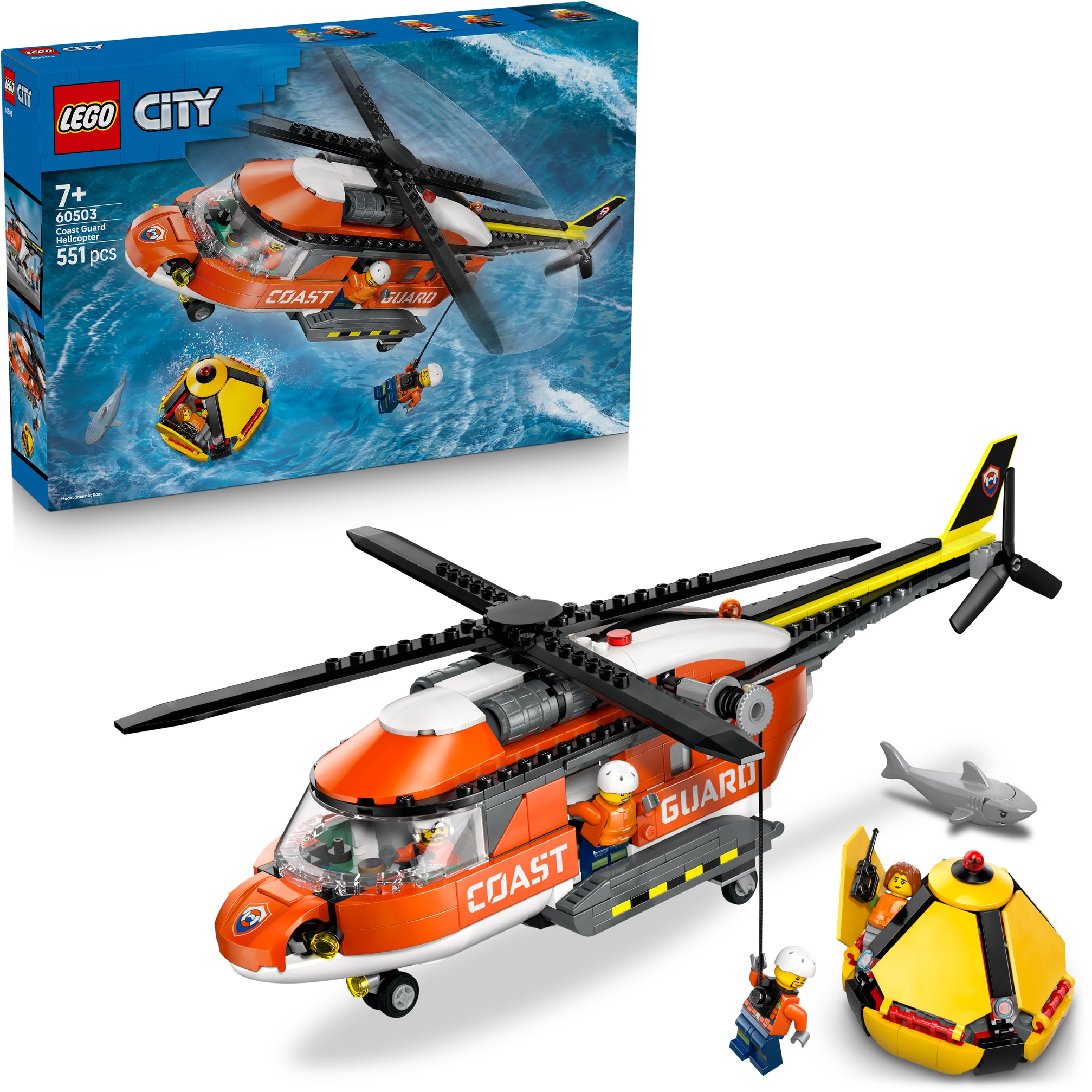 LEGO® City 60503 Helikoptéra pobřežní hlídky - stavebnice pro děti