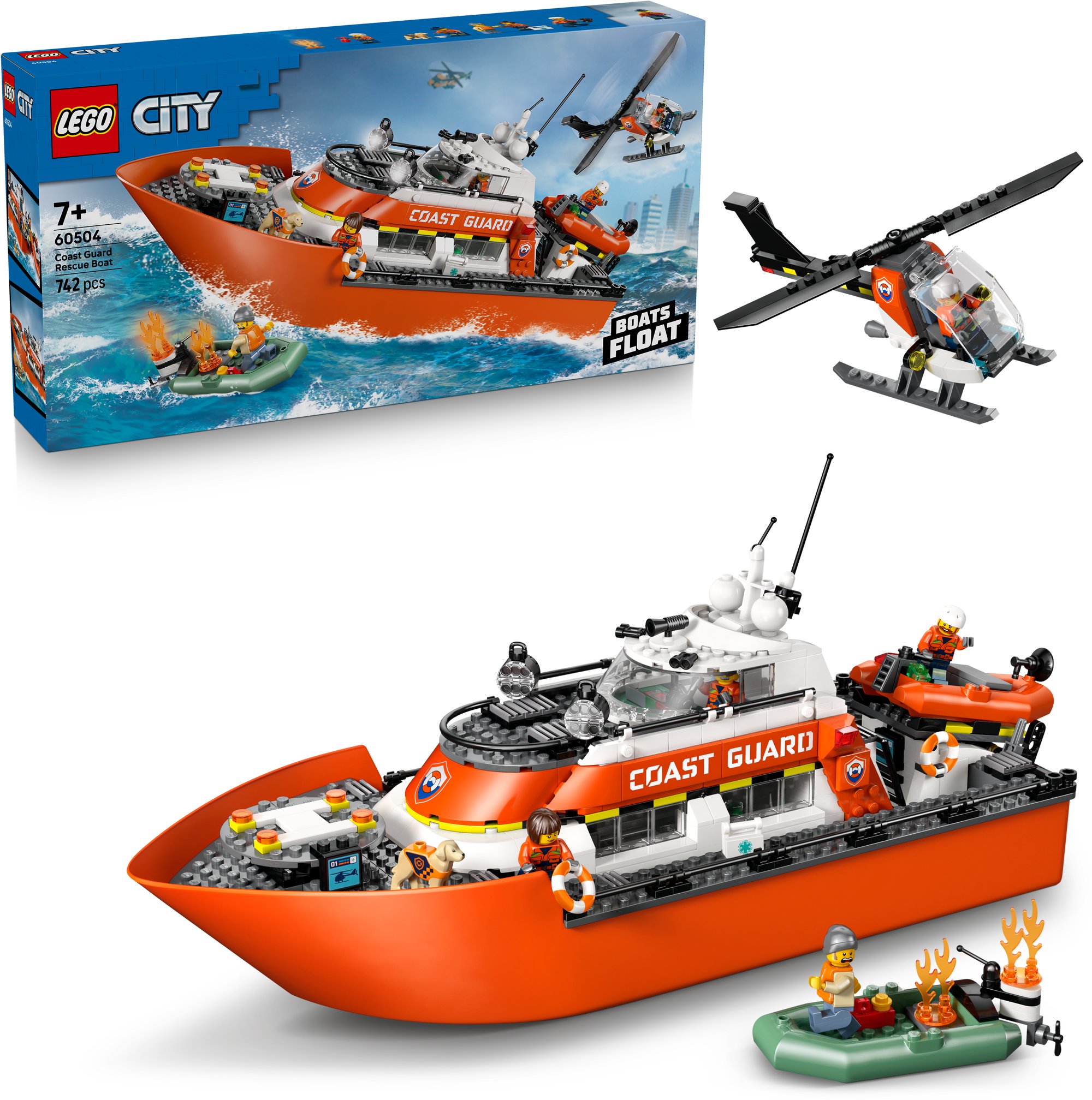 LEGO City 60504 Záchranný člun pobřežní hlídky a vrtulník