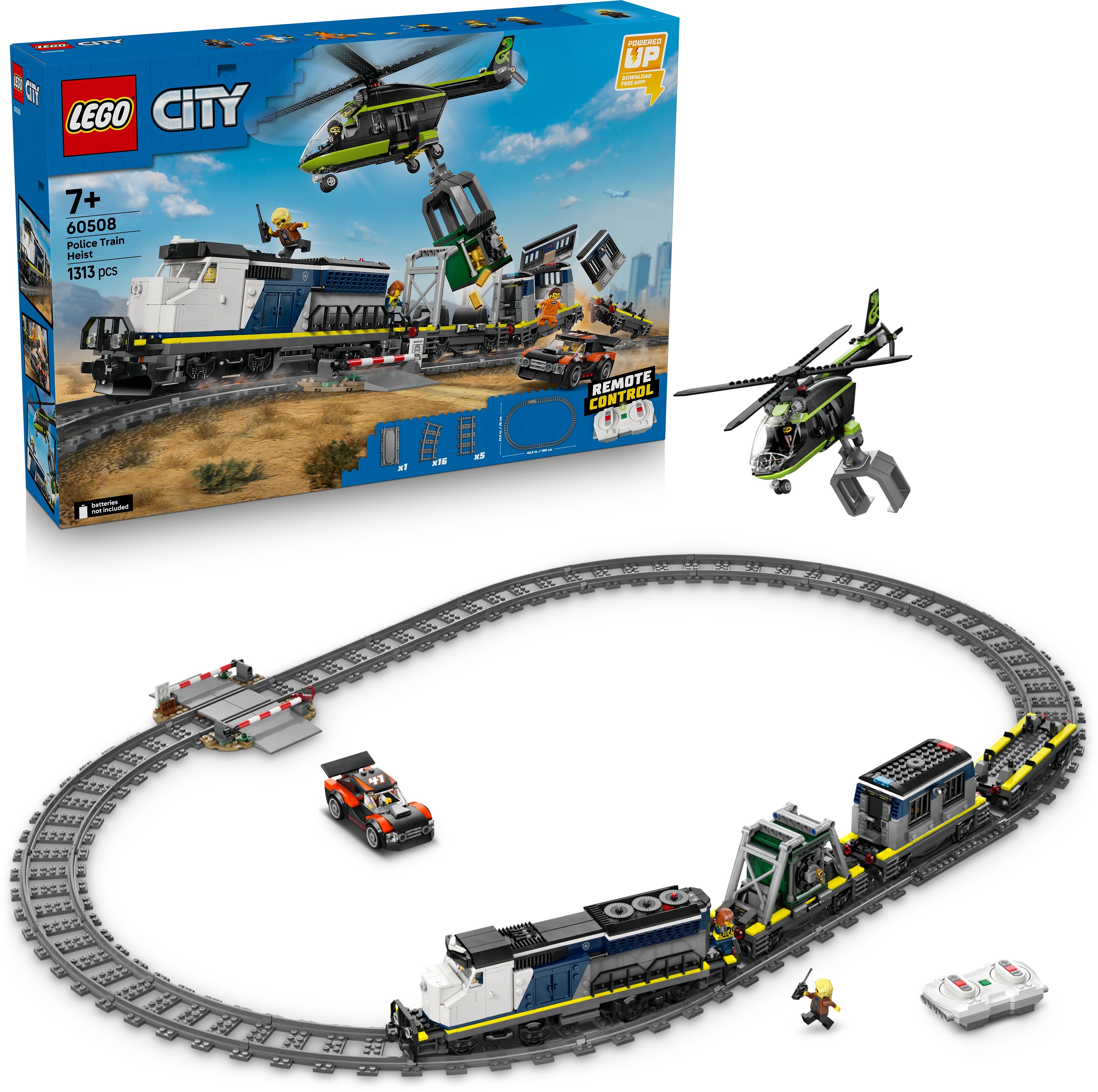 LEGO City 60508 Loupež v policejním vlaku - stavebnice pro děti