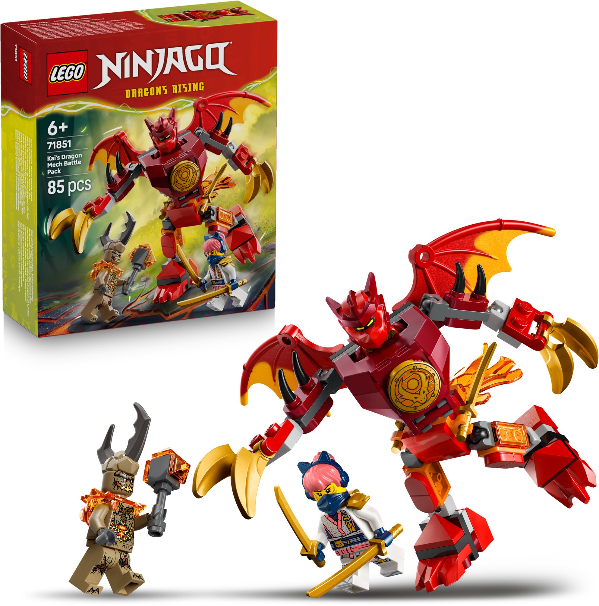 LEGO® NINJAGO® 71851 Kaiův bojový balíček s dračím oblekem