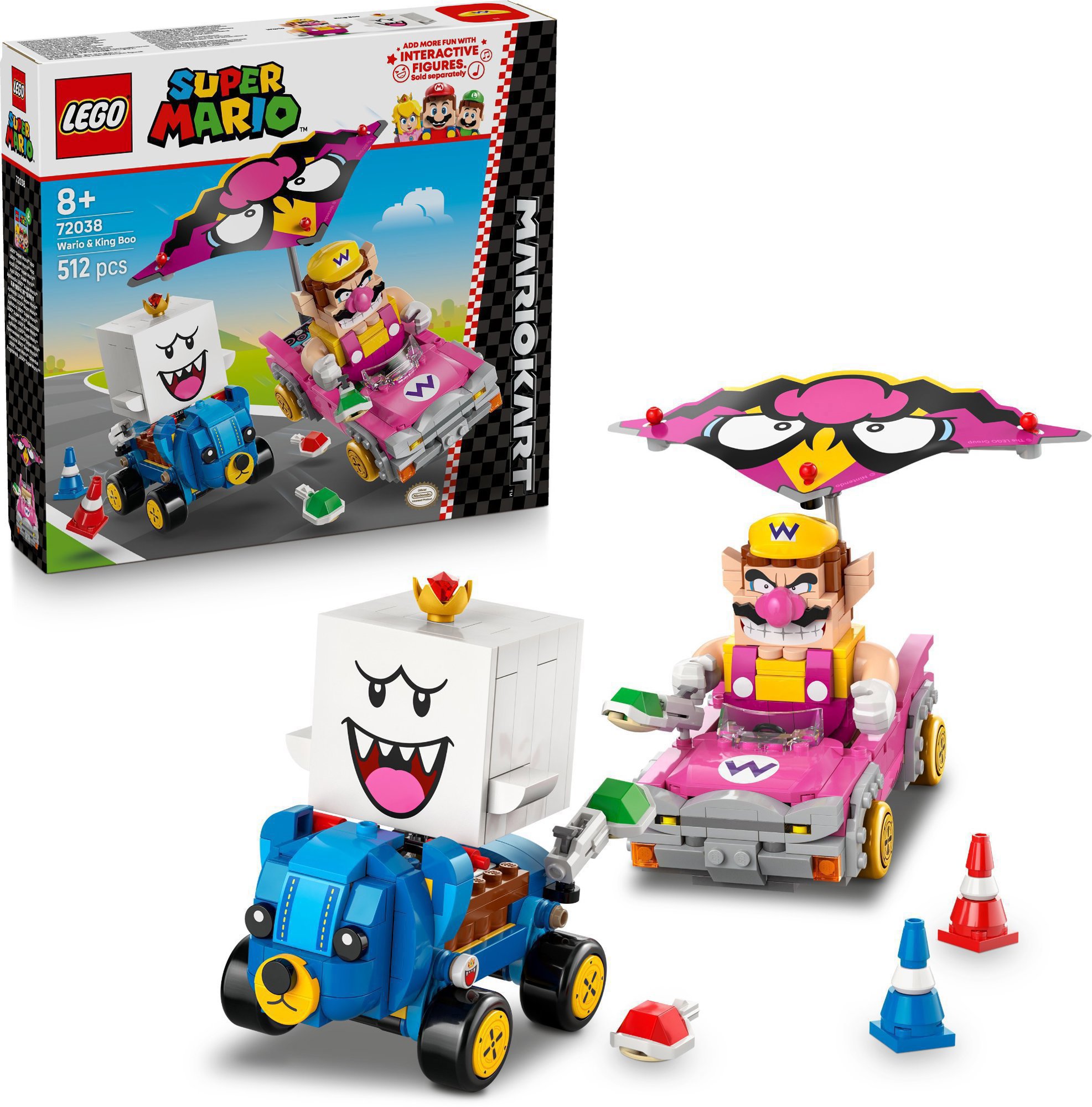 LEGO&reg; Super Mario&trade; 72038 Mario Kart&trade; – Wario a King Boo