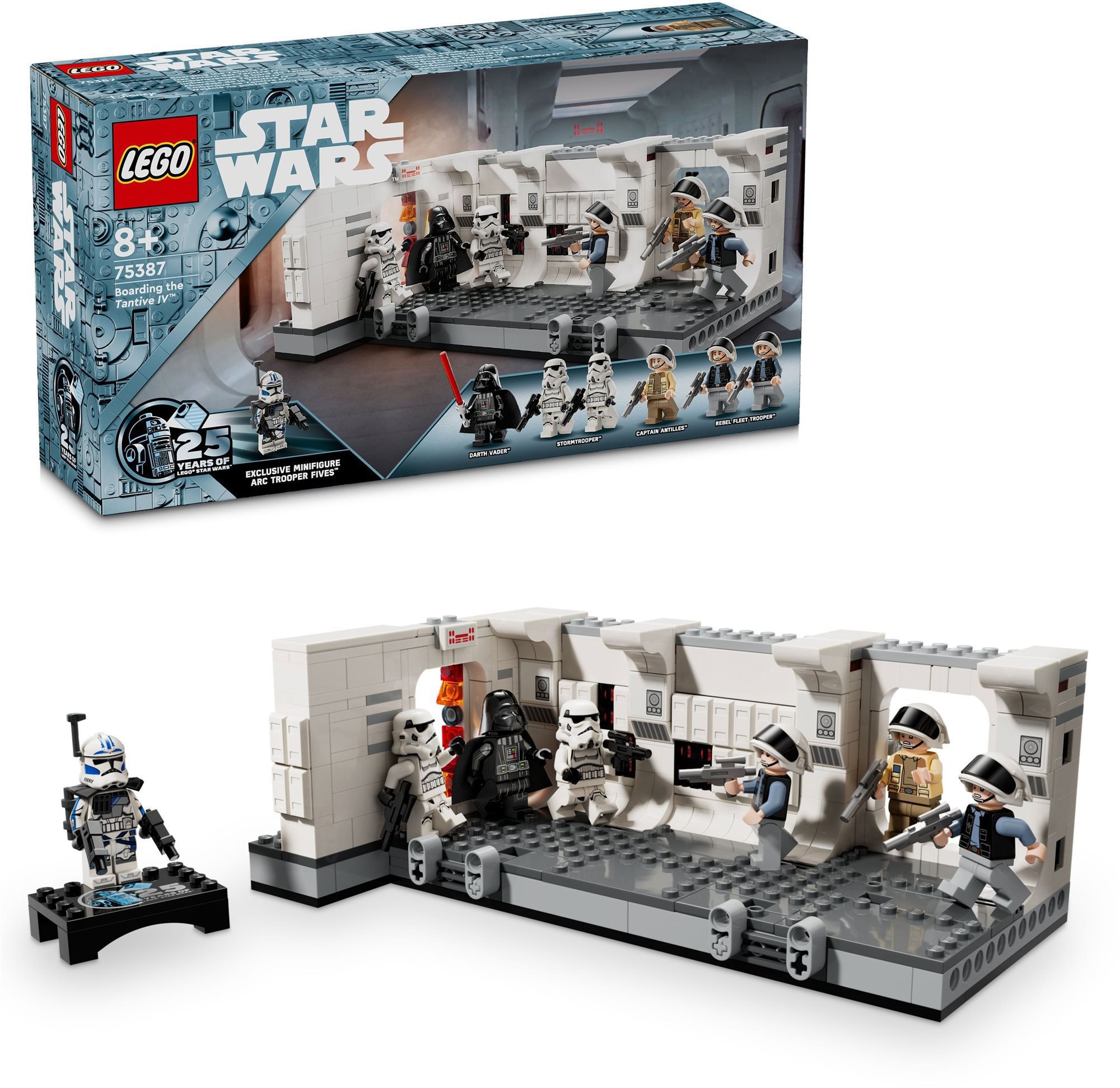 LEGO Star Wars 75387 model Tantive IV s minifigurkami