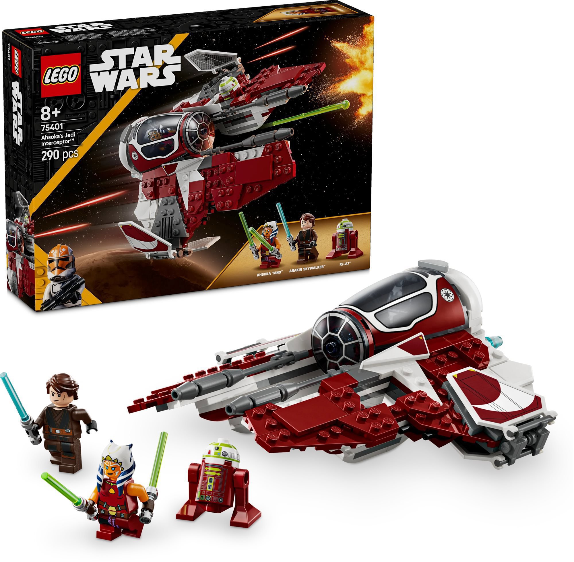 Stavebnice LEGO® Star Wars™ 75401 Ahsoka a jediská stíhačka Interceptor™