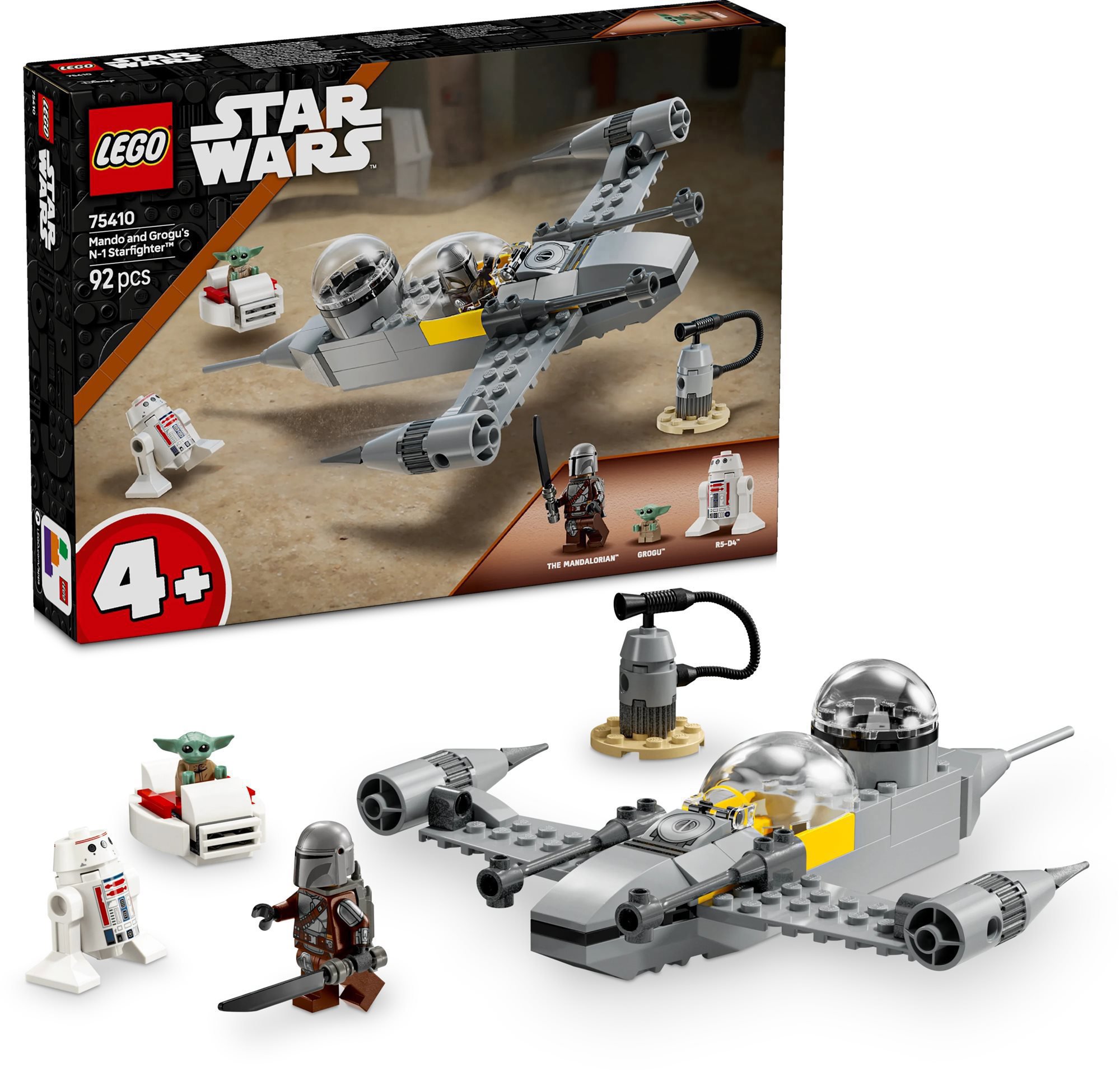 LEGO® Star Wars™ 75410 - Mando, Grogu a stíhačka N-1 Starfighter™