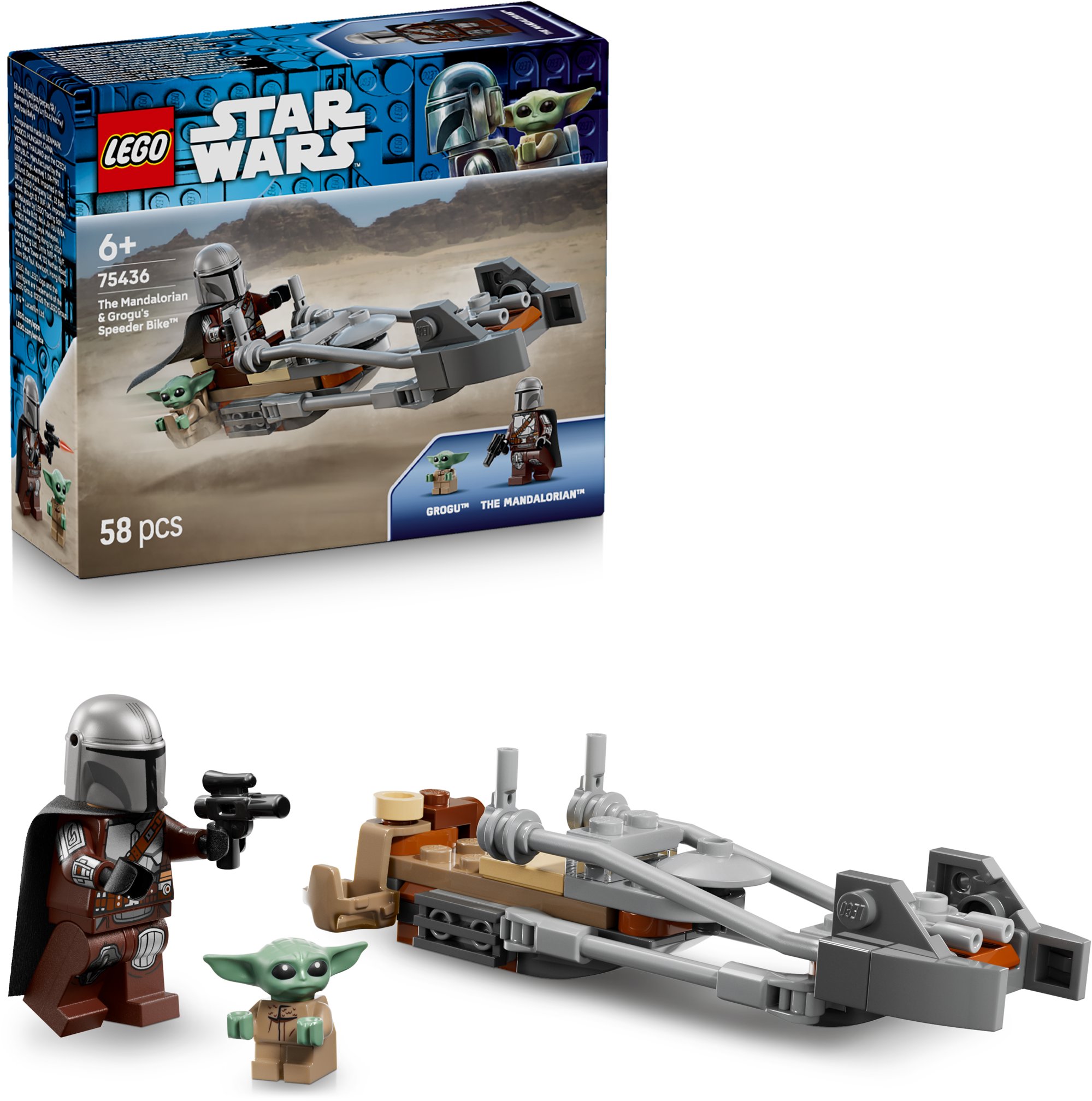 LEGO® Star Wars™ 75436 Mandalorian a Grogu a spídrová motorka