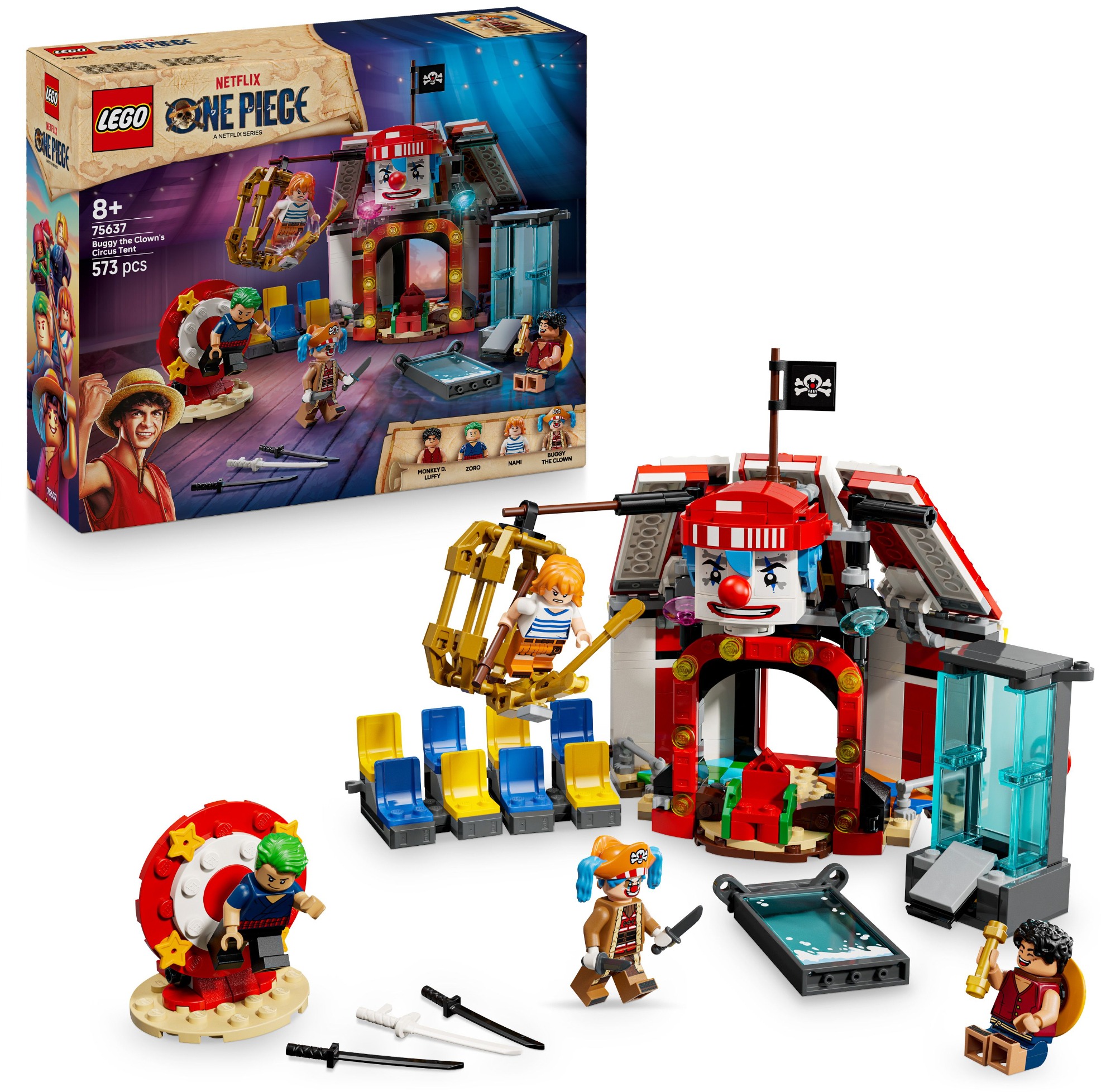LEGO ONE PIECE 75637 Klaun Buggy a jeho cirkusový stan