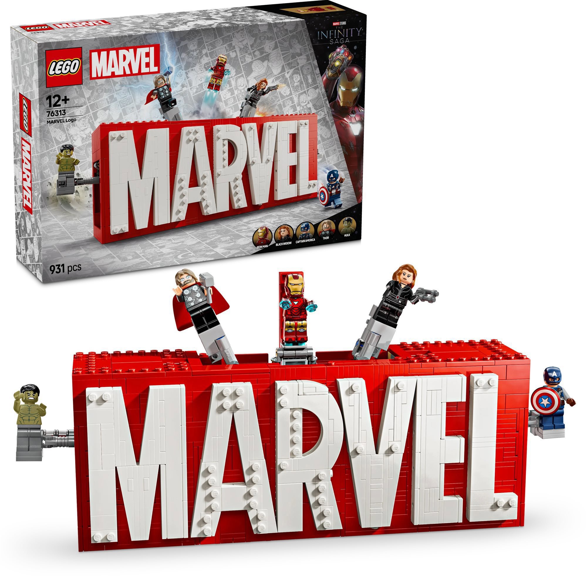 LEGO® Marvel 76313 Logo MARVEL s minifigurkami superhrdinů