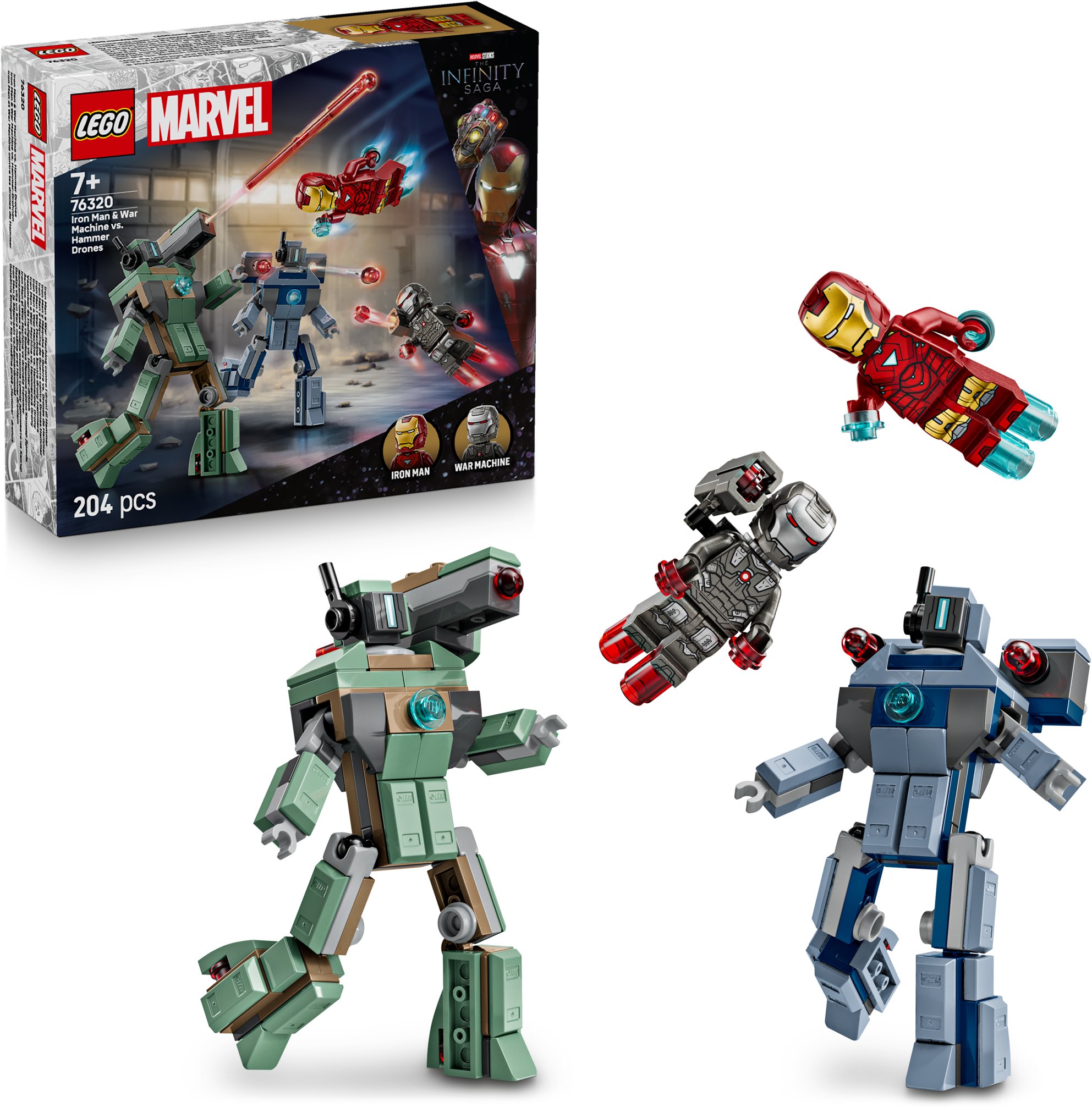 LEGO ® | Marvel 76320 Iron Man a War Machine vs. Hammerovy Drony