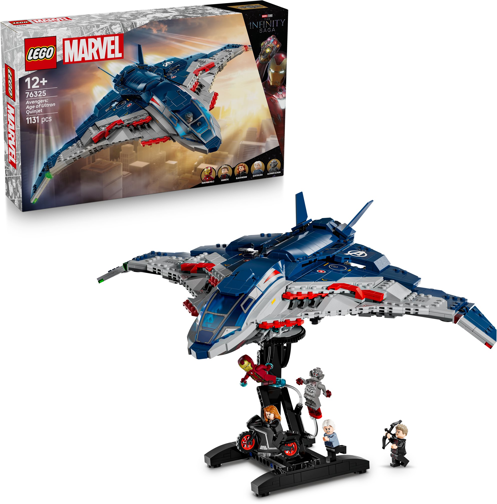 LEGO 76325 Avengers: Age of Ultron Stíhačka Quinjet se figurkami
