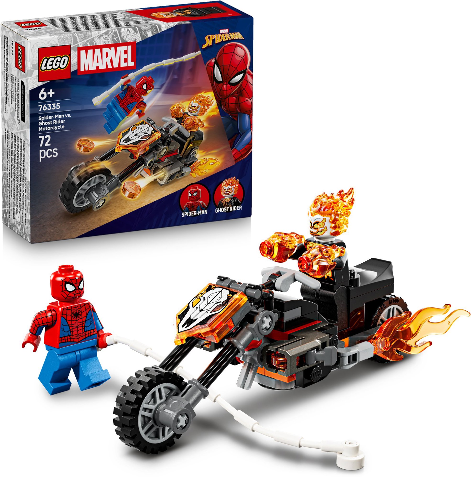 LEGO&reg; Super Heroes 76335 Spider-Man vs. Ghost Rider na motorce