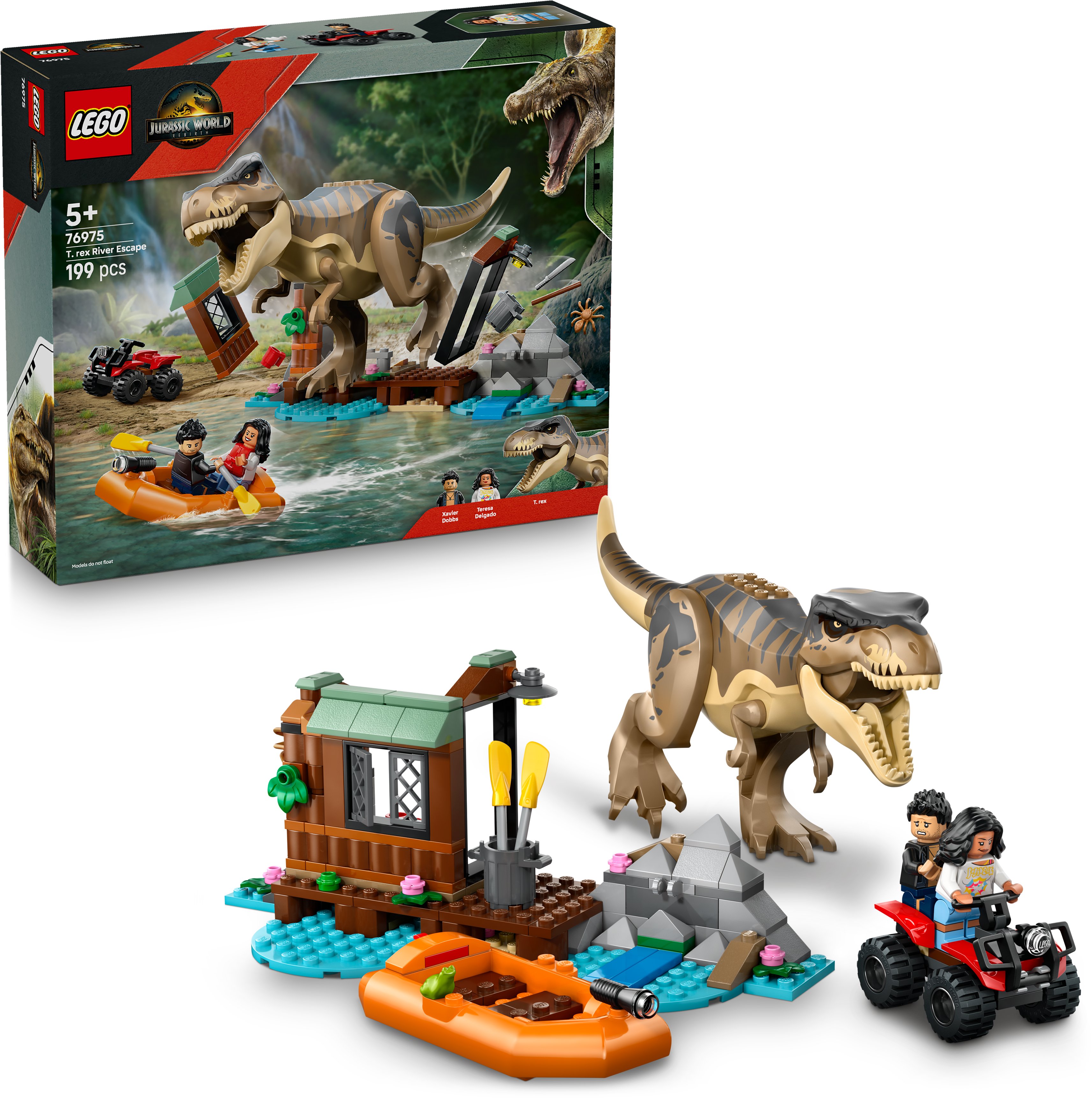 Stavebnice LEGO&reg; Jurassic World 76975 T-rex a útěk po řece