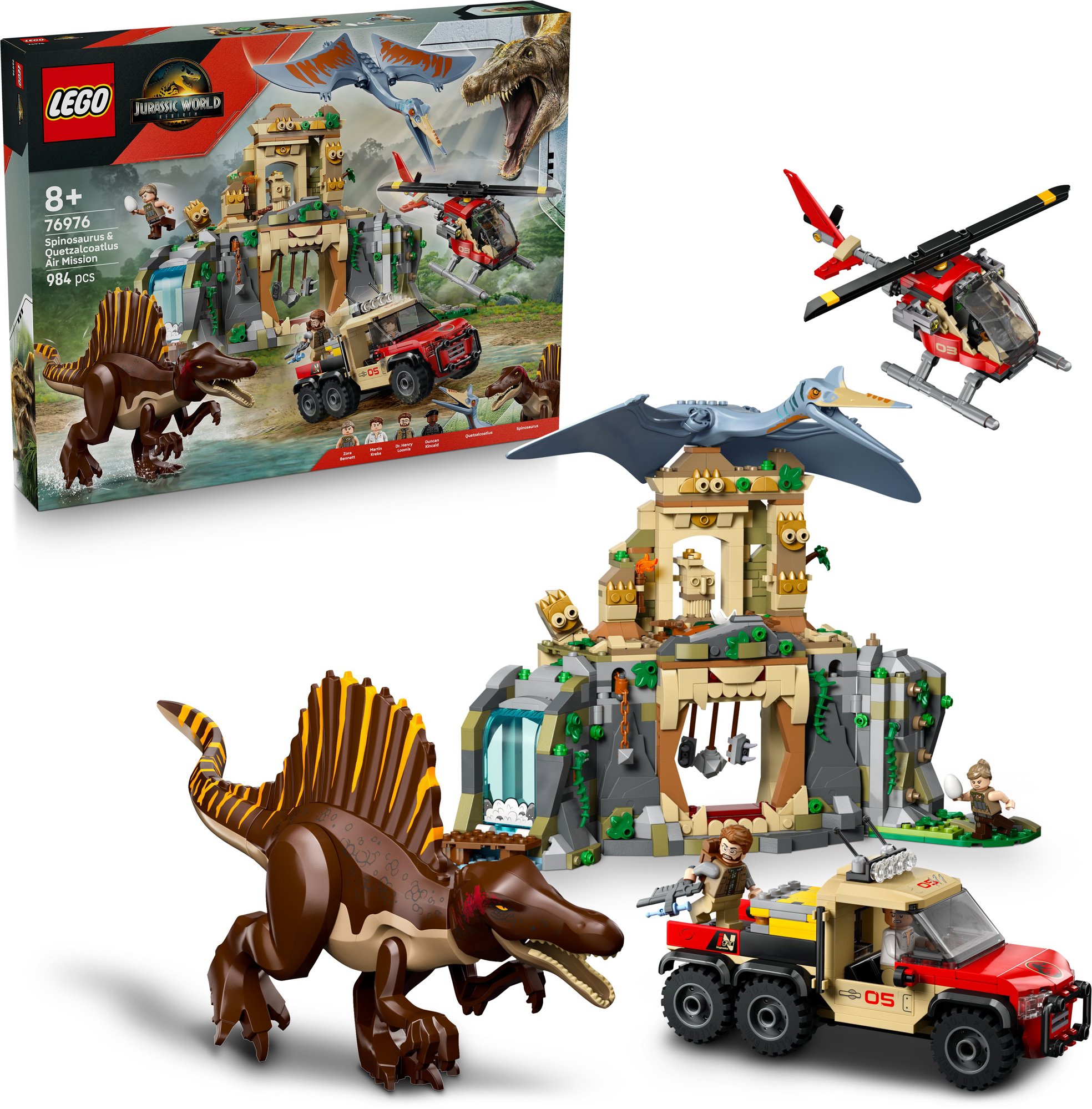 LEGO® Jurassic World 76976 Letecká mise se spinosaurem a quetzalcoatlem