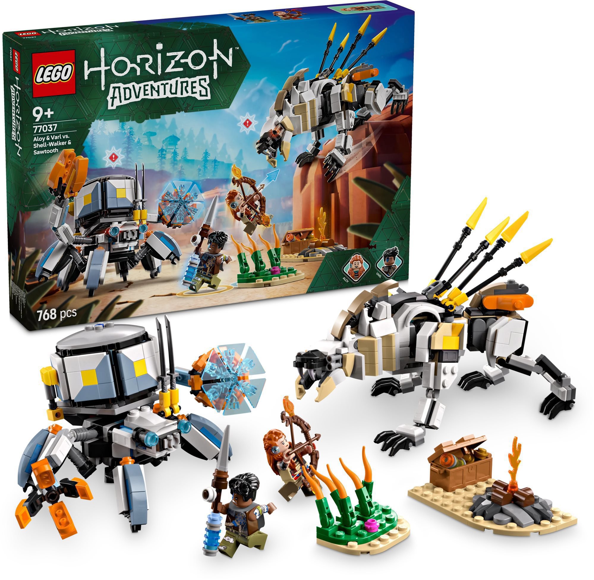 LEGO® Horizon Adventures™ 77037 - Aloy a Varl vs. Shell-Walker a Sawtooth