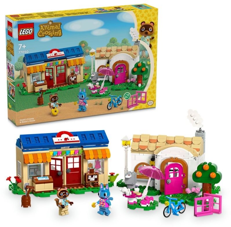 LEGO® Animal Crossing™ 77050 Nook's Cranny a dům Rosie v barevném provedení