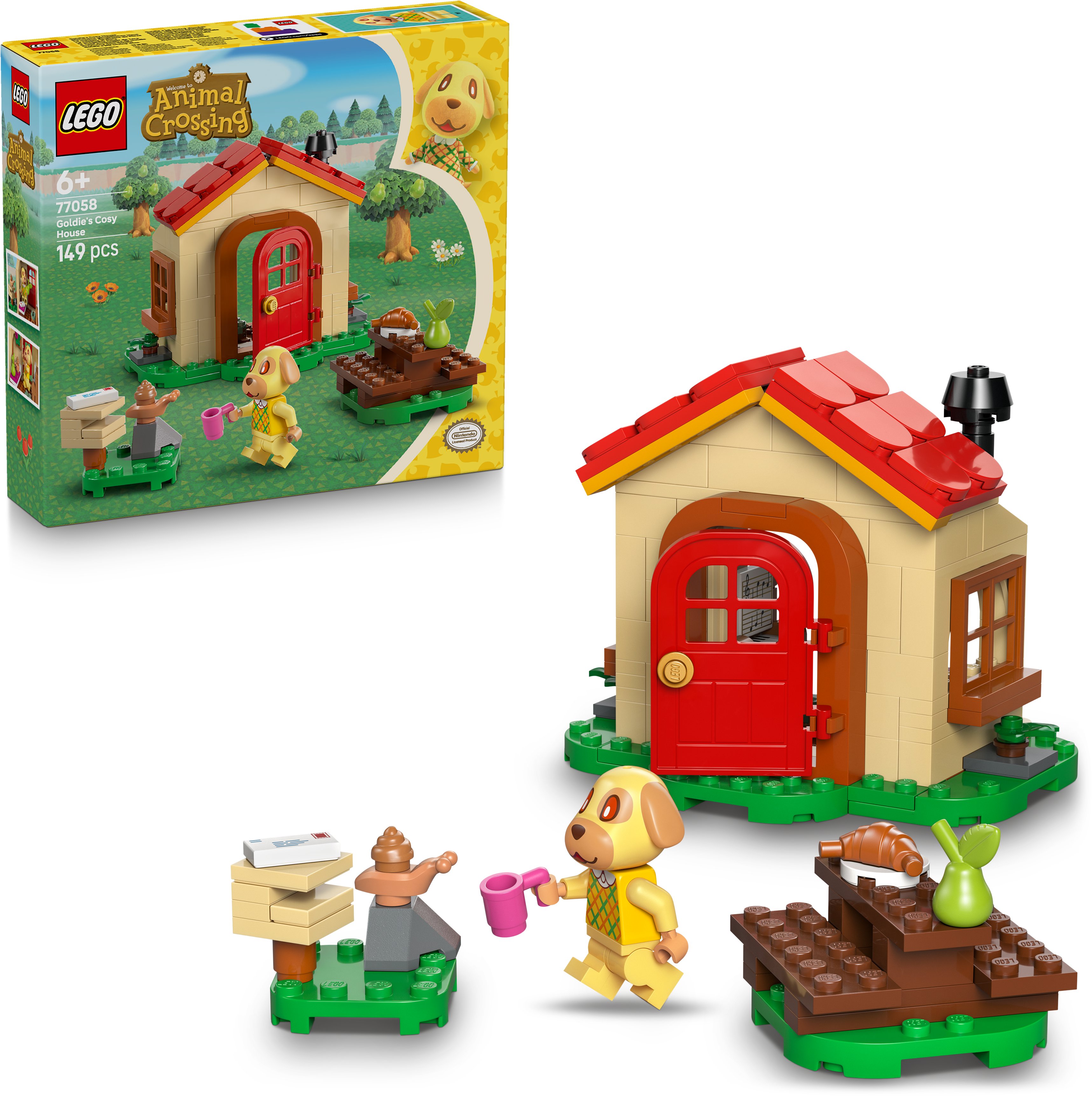 LEGO® Animal Crossing™ 77058 Goldie a její útulný dům