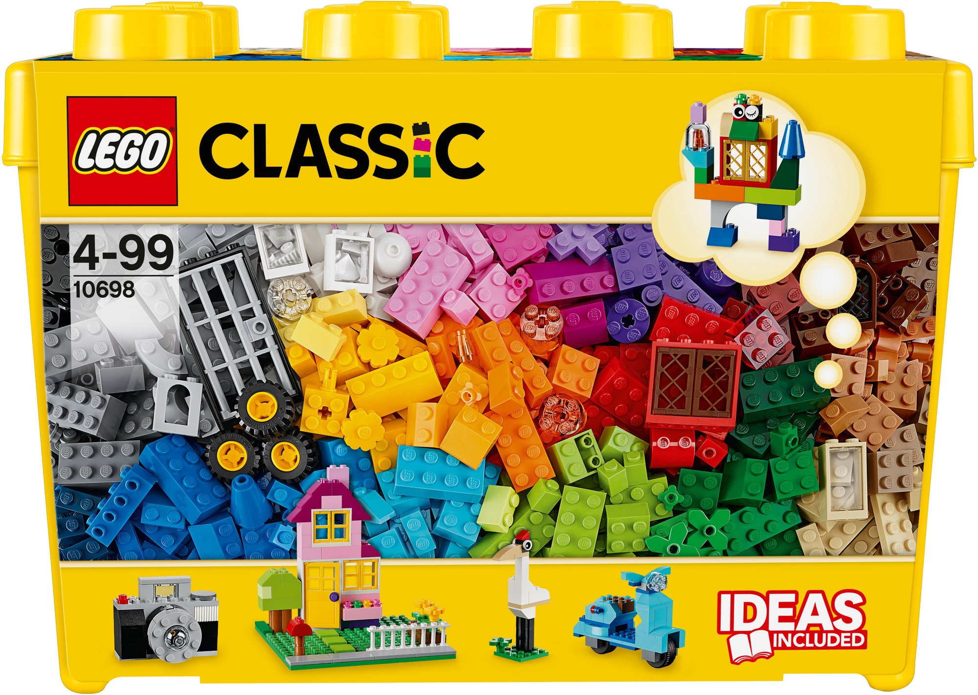 LEGO® Classic 10698 Velký kreativní box s různobarevnými kostkami.