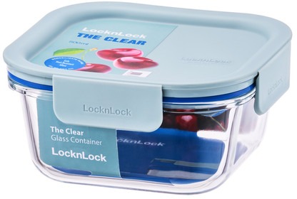 LocknLock "CLEAR" čtvercová dóza 0,5 l mint