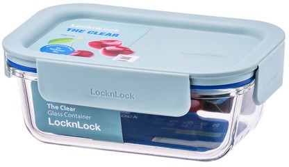 LocknLock "CLEAR" obdélníková dóza 0,38 l mint