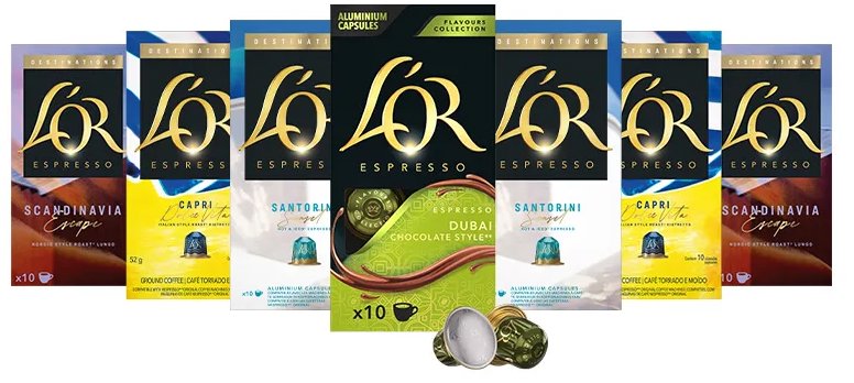 L'OR Espresso Destinations MixPack 70 kapslí