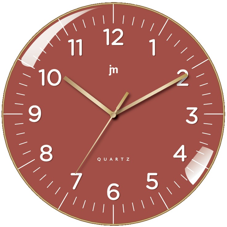 LOWELL Designové nástěnné hodiny 00972R 30 cm
