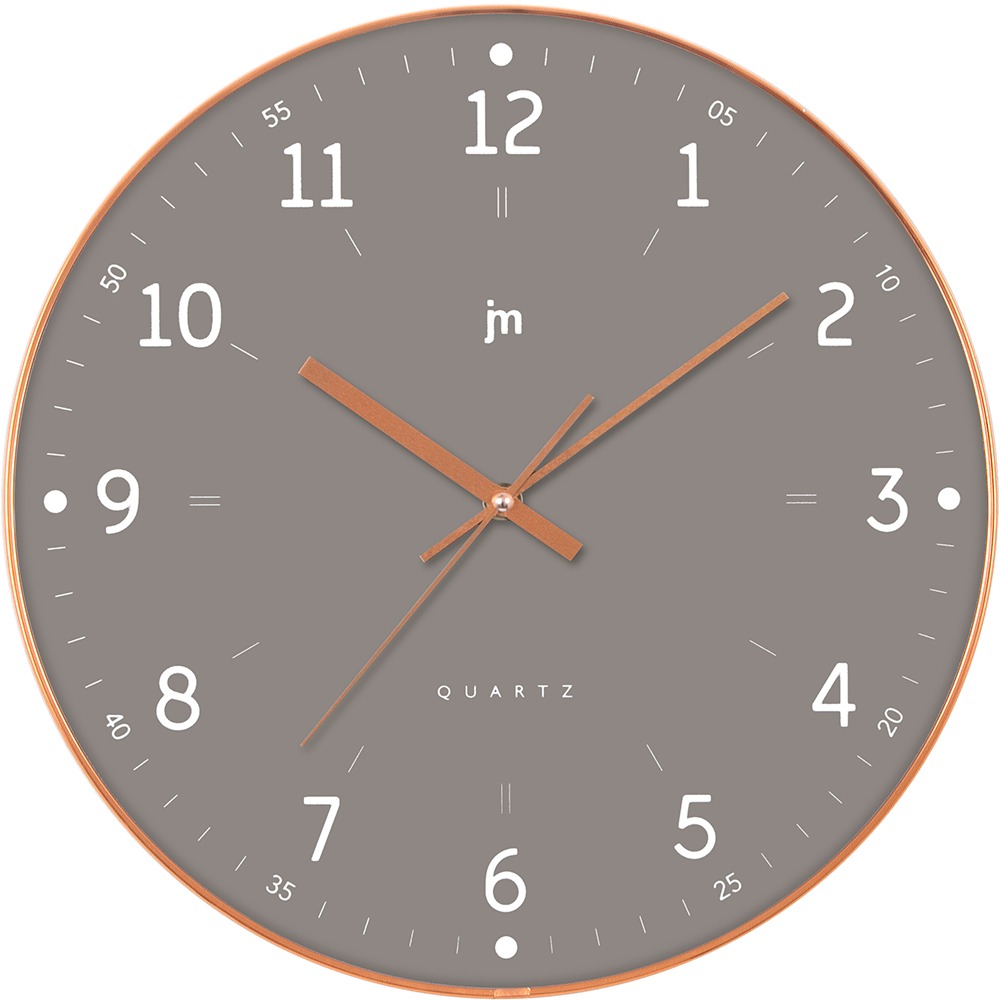 LOWELL Designové nástěnné hodiny L00975G 35 cm
