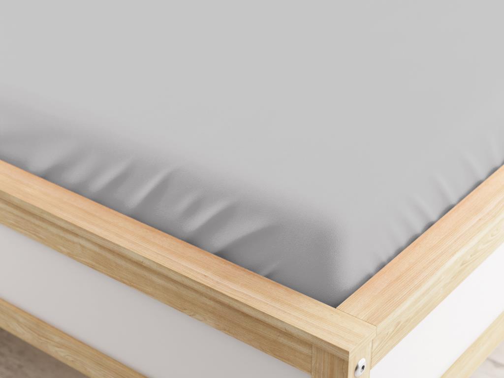 TEXTILOMANIE Napínací prostěradlo z mikrovlákna světle šedé 180 × 200 cm