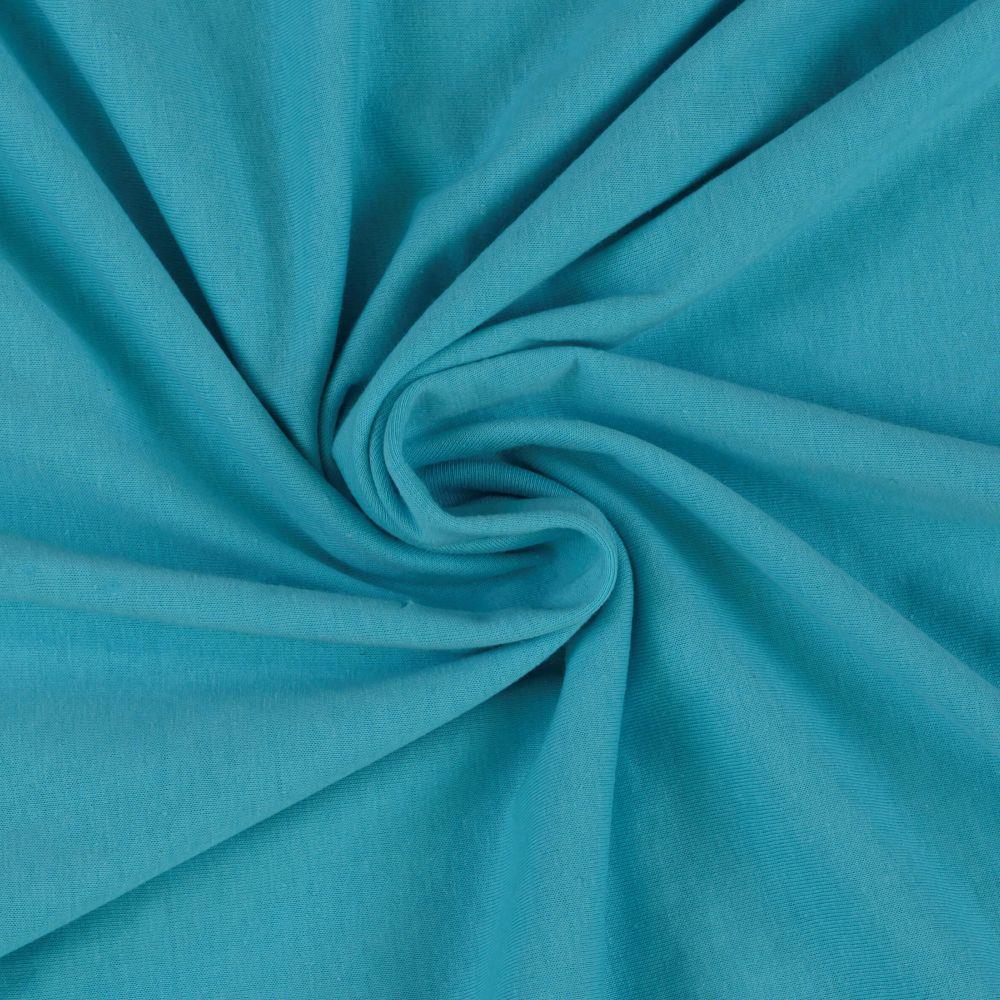 Kvalitex Jersey dětské prostěradlo tyrkysové 60 × 120 cm