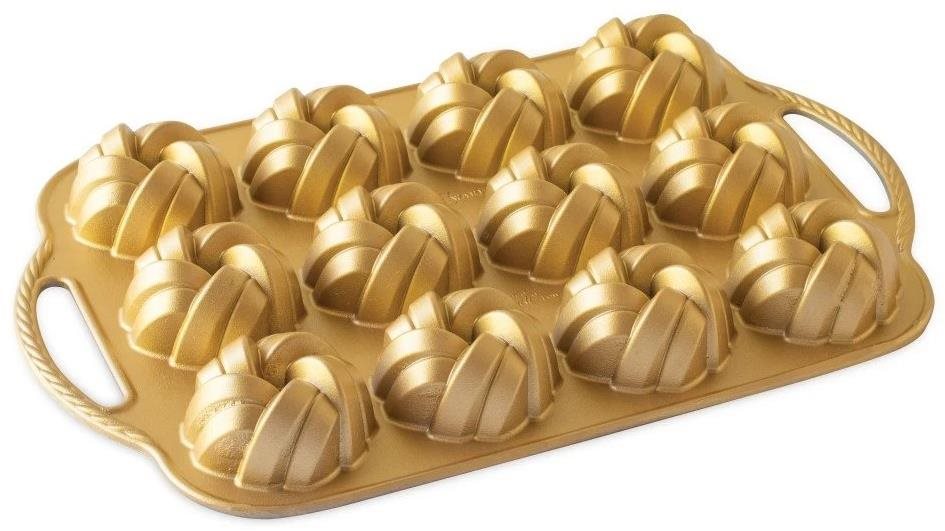 NORDIC WARE Forma na 12 malých bábovek ANIVERSARY zlatá
