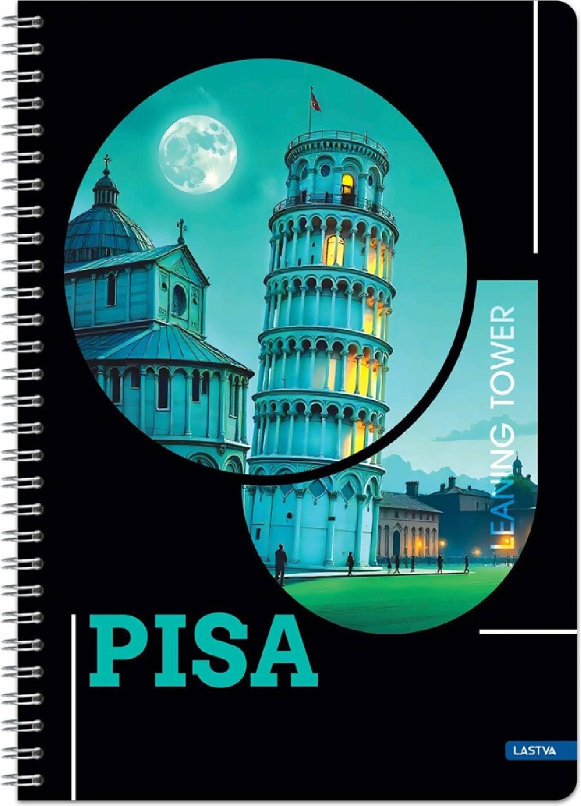 LASTVA Metropolis spirálový A4 linkovaný, 80 listů, Pisa
