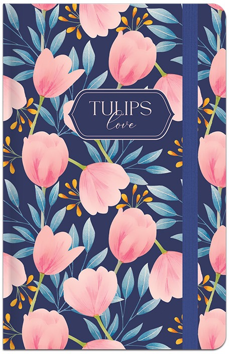 LASTVA záznamová kniha A6 linkovaná, 96 listů, Tulips 3