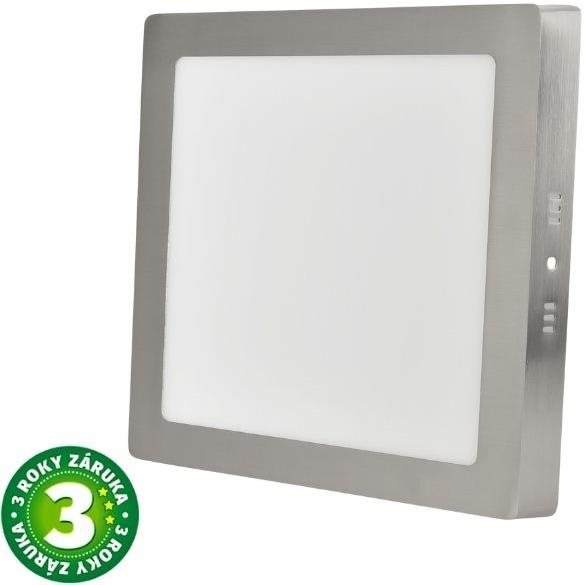 Avide přisazený LED panel 18W denní čtvercový matný chrom