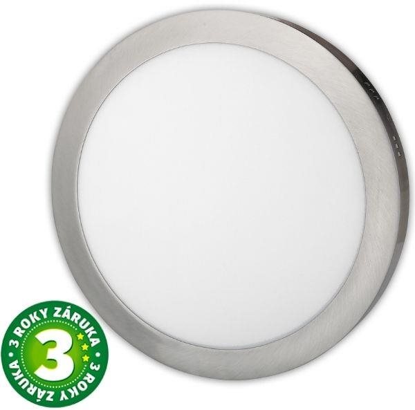 Avide přisazený LED panel 24W denní kruhový matný chrom