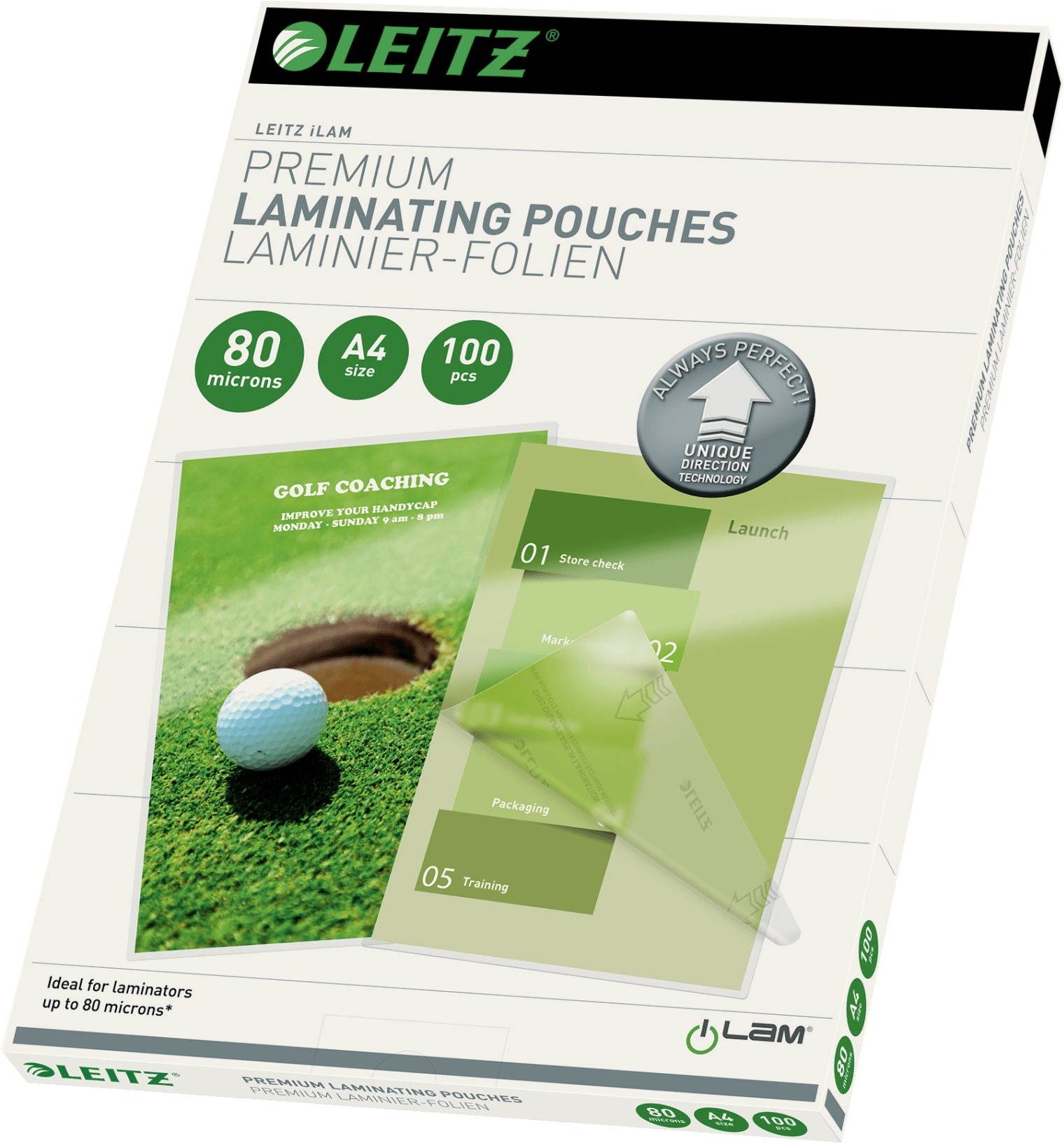 LEITZ A4/160 lesklé, se směrovací technologií - balení 100 ks