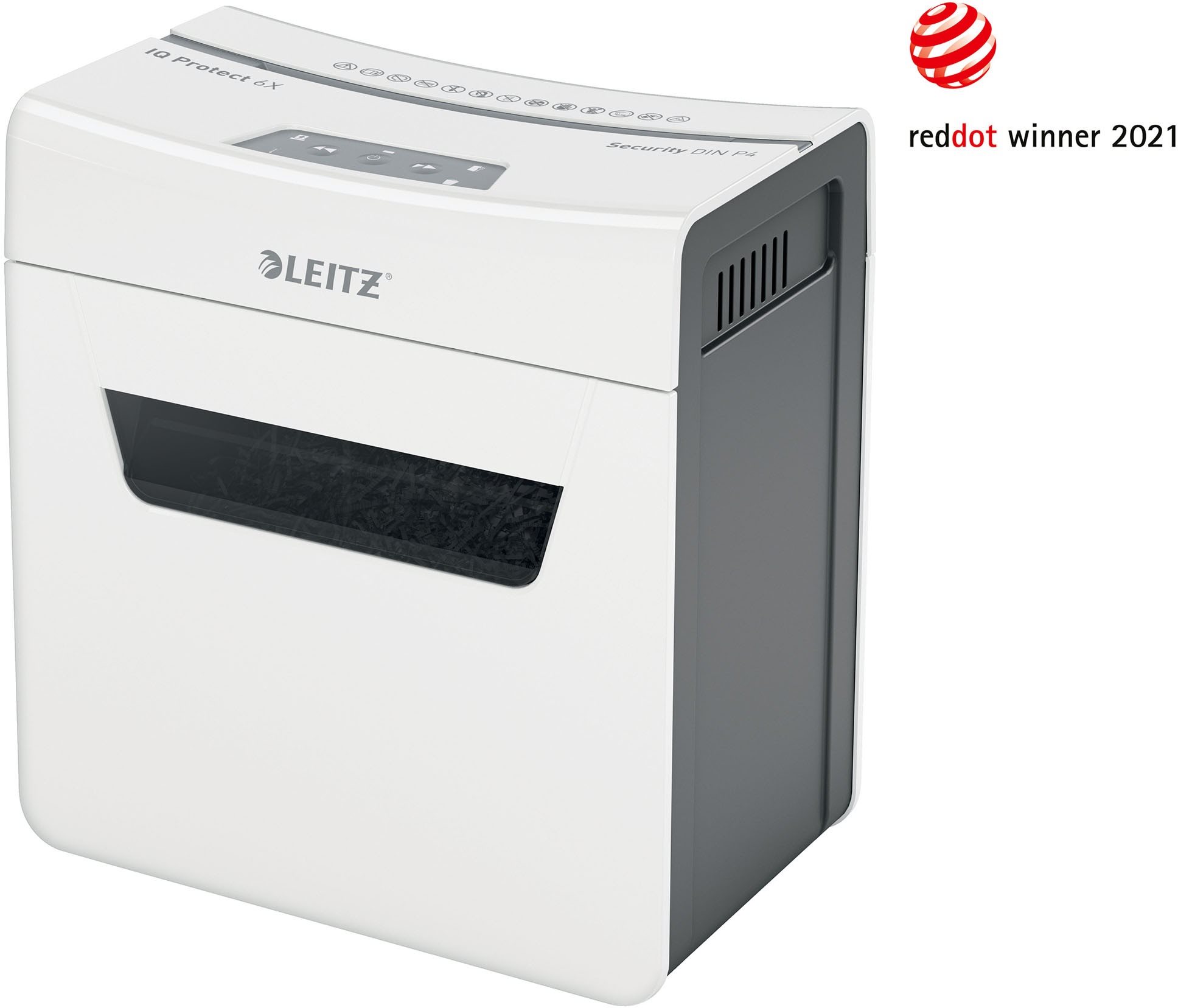 Skartovač LEITZ IQ Protect 6X P4 pro bezpečné zničení dokumentů