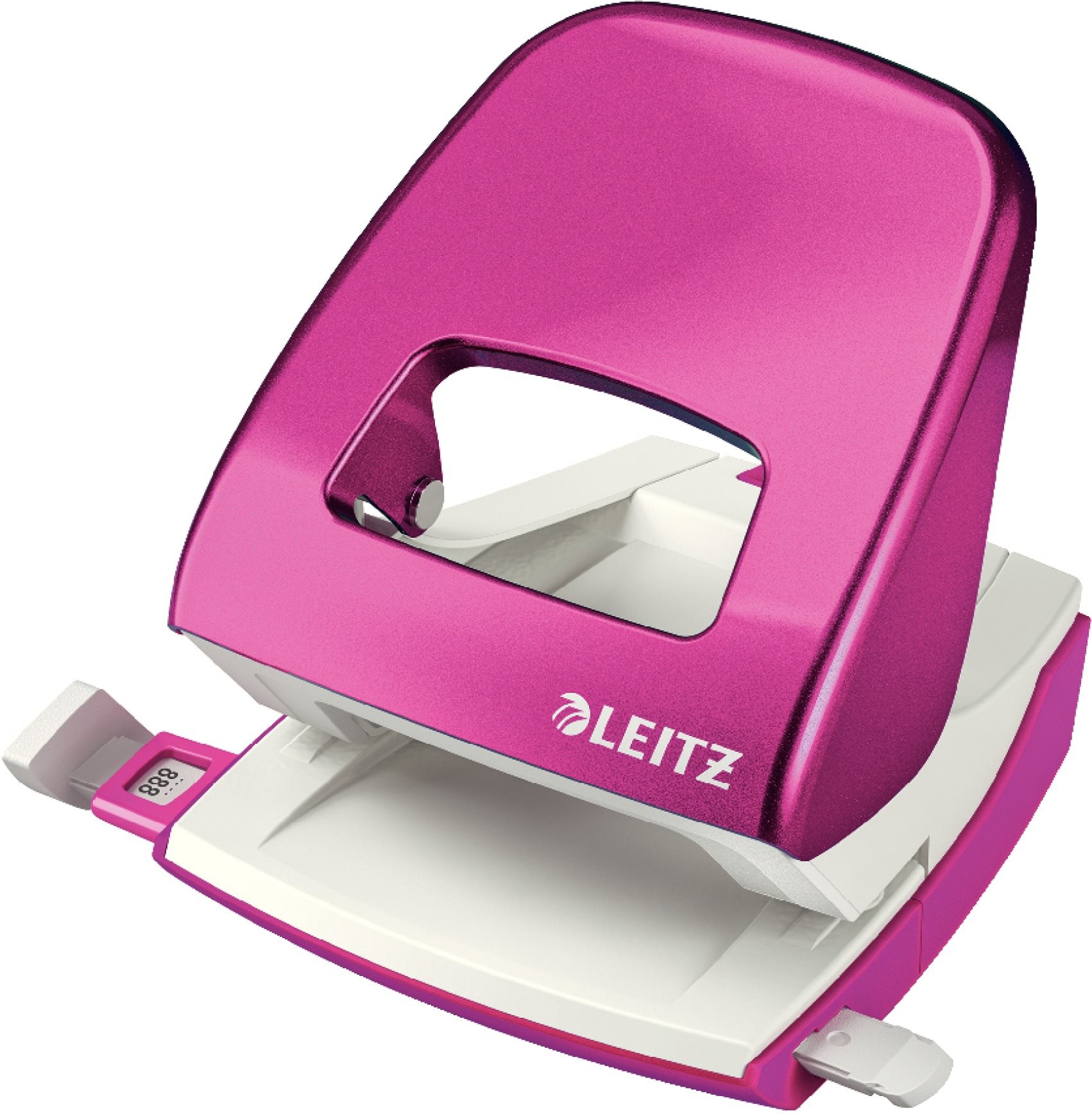 LEITZ New NeXXt WOW 5008 metalická růžová - děrovačka