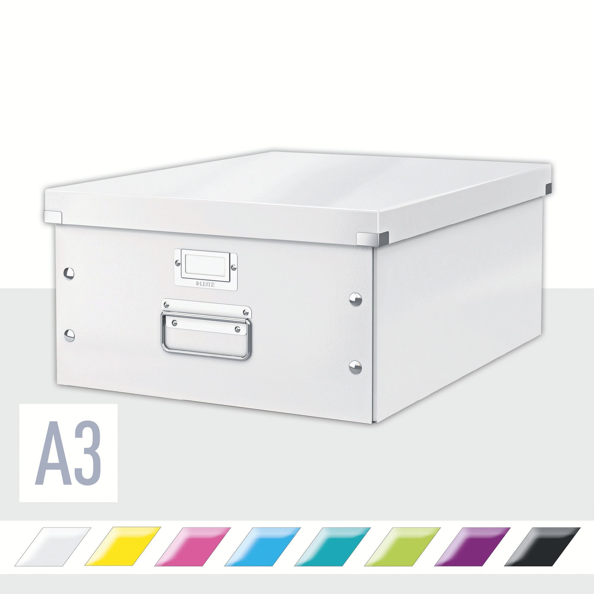 Archivační krabice LEITZ WOW Click & Store A3 v bílé barvě