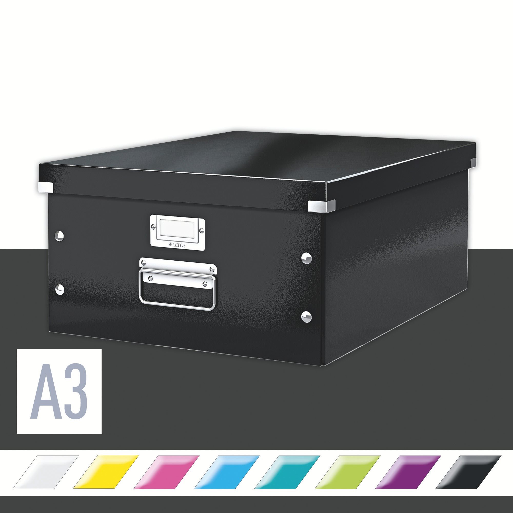 Archivační krabice LEITZ WOW Click & Store A3 36.9 x 20 x 48.2 cm, černá