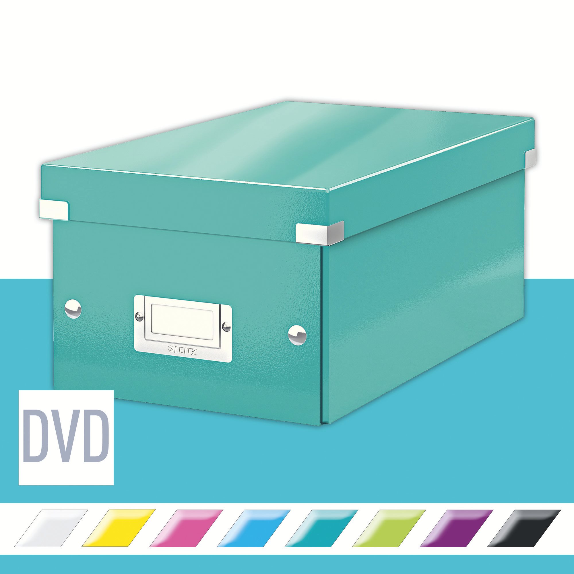 LEITZ WOW Click & Store DVD 20.6 x 14.7 x 35.2 cm, ledově modrá